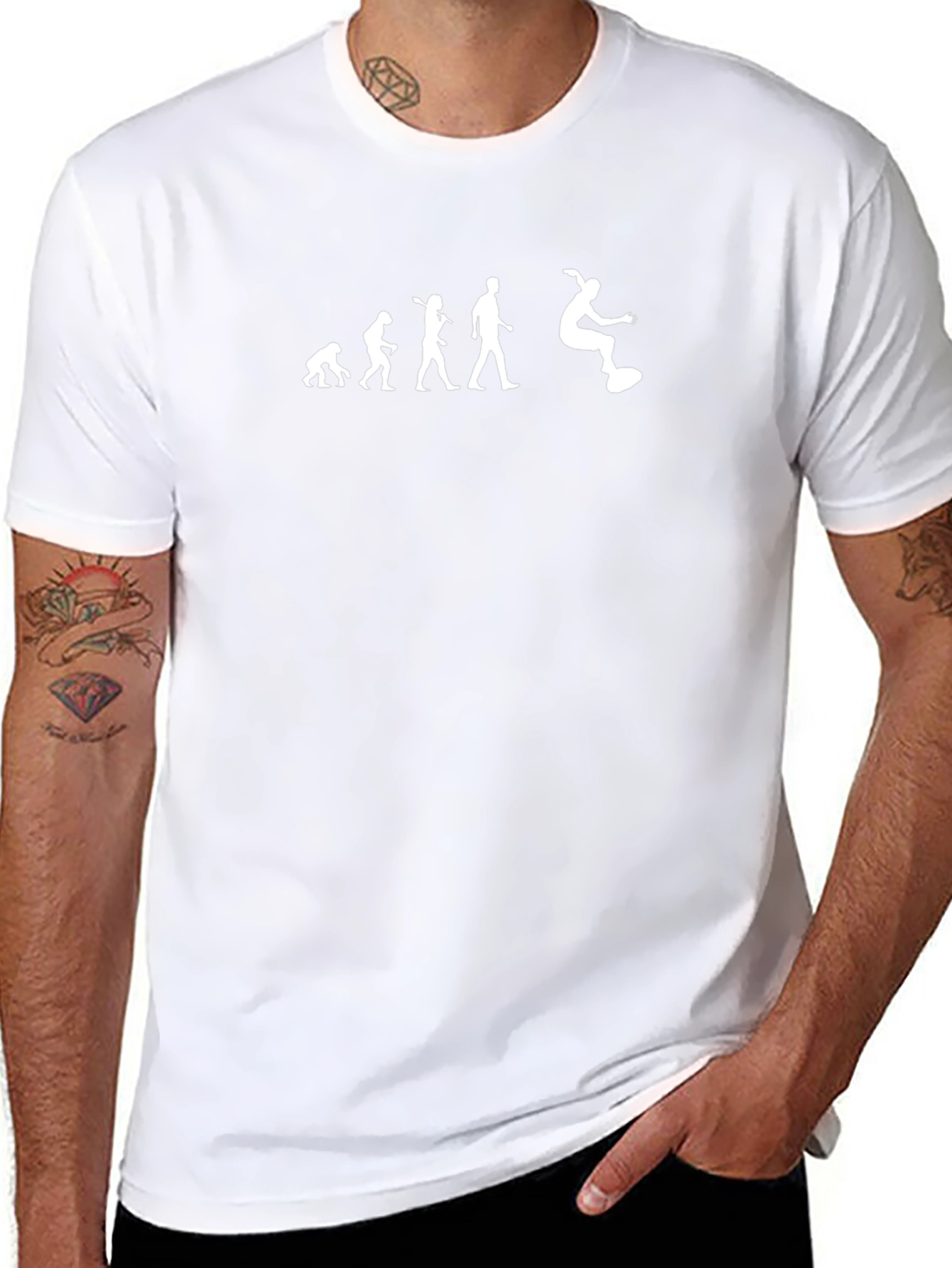Evolution of Surfing Graphic T-Shirt - Black