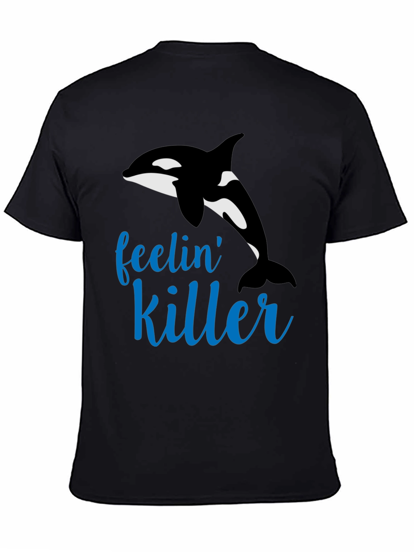 Feelin Killer Whale Black T-Shirt