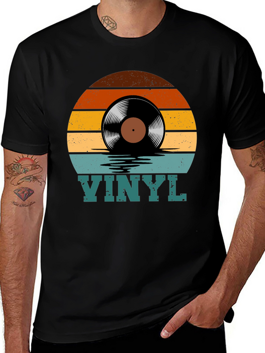 Vintage Vinyl Record Graphic Tee - Retro Music Lover Shirt