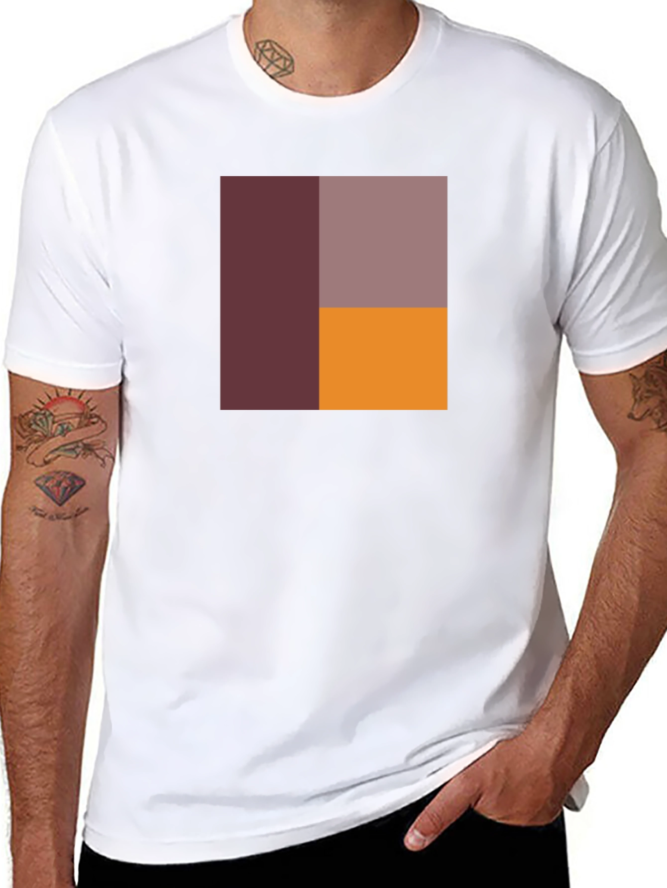 Abstract Block Graphic Tee - Modern Art T-Shirt