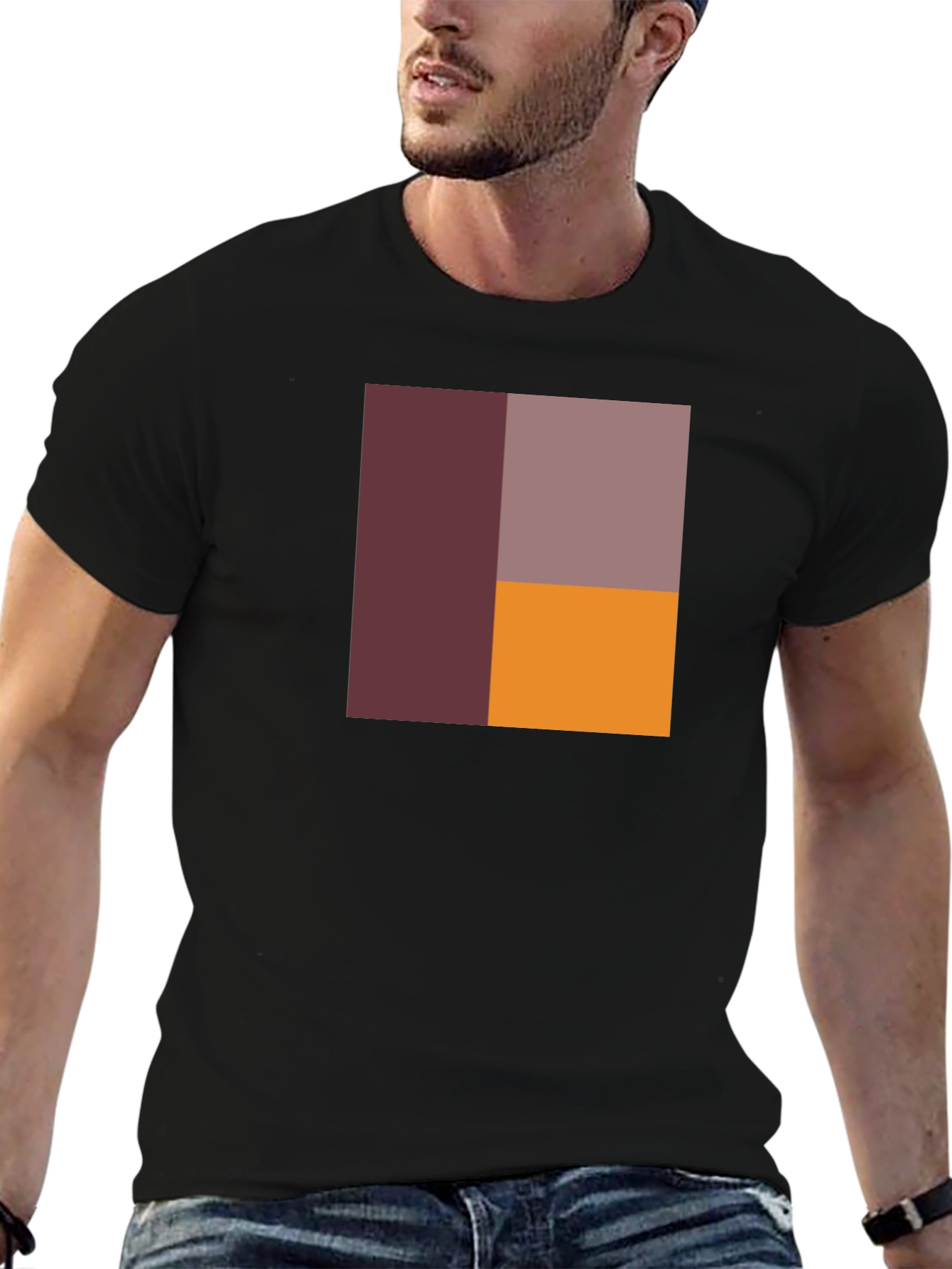 Abstract Block Graphic Tee - Modern Art T-Shirt