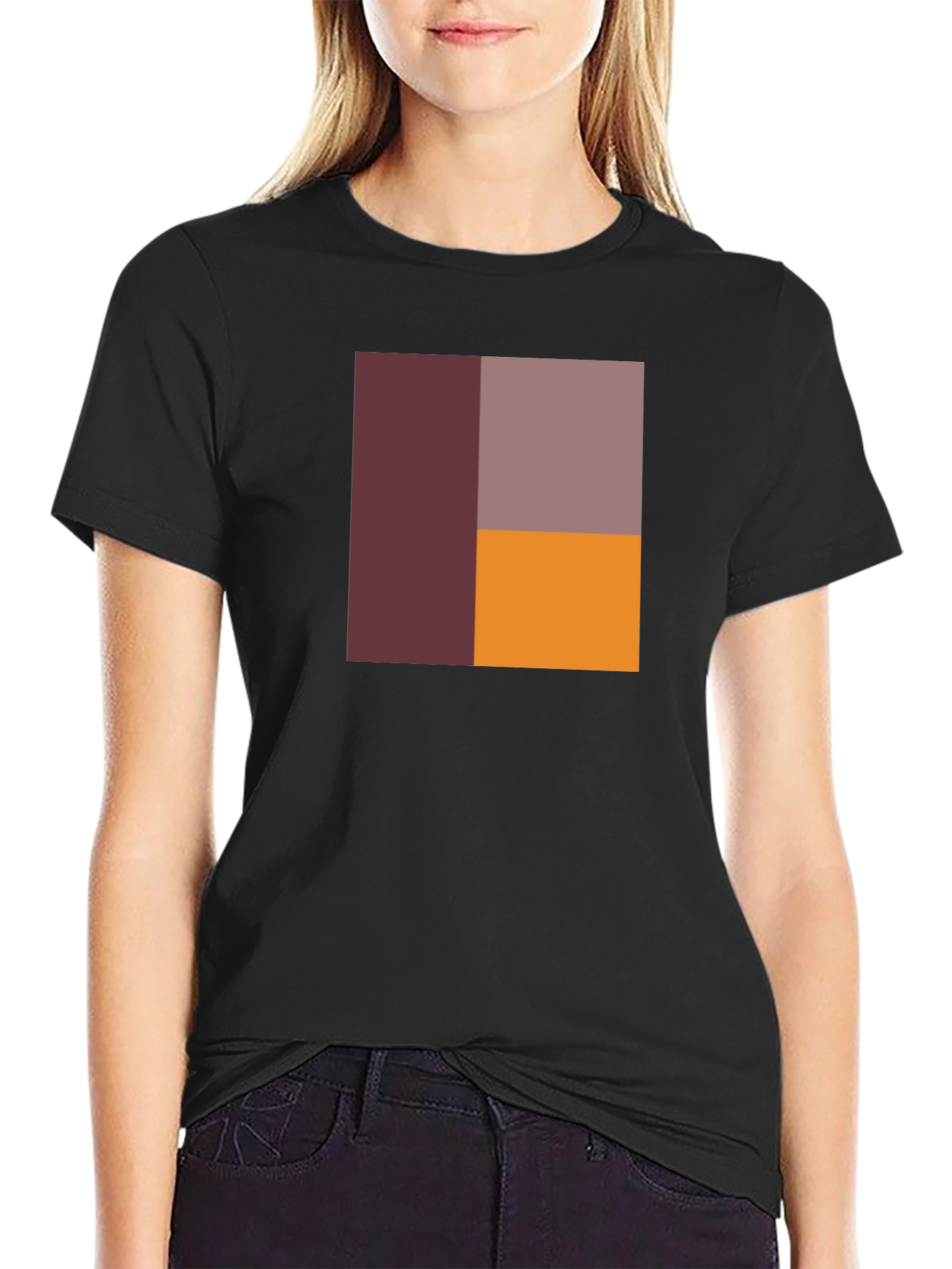 Abstract Block Graphic Tee - Modern Art T-Shirt