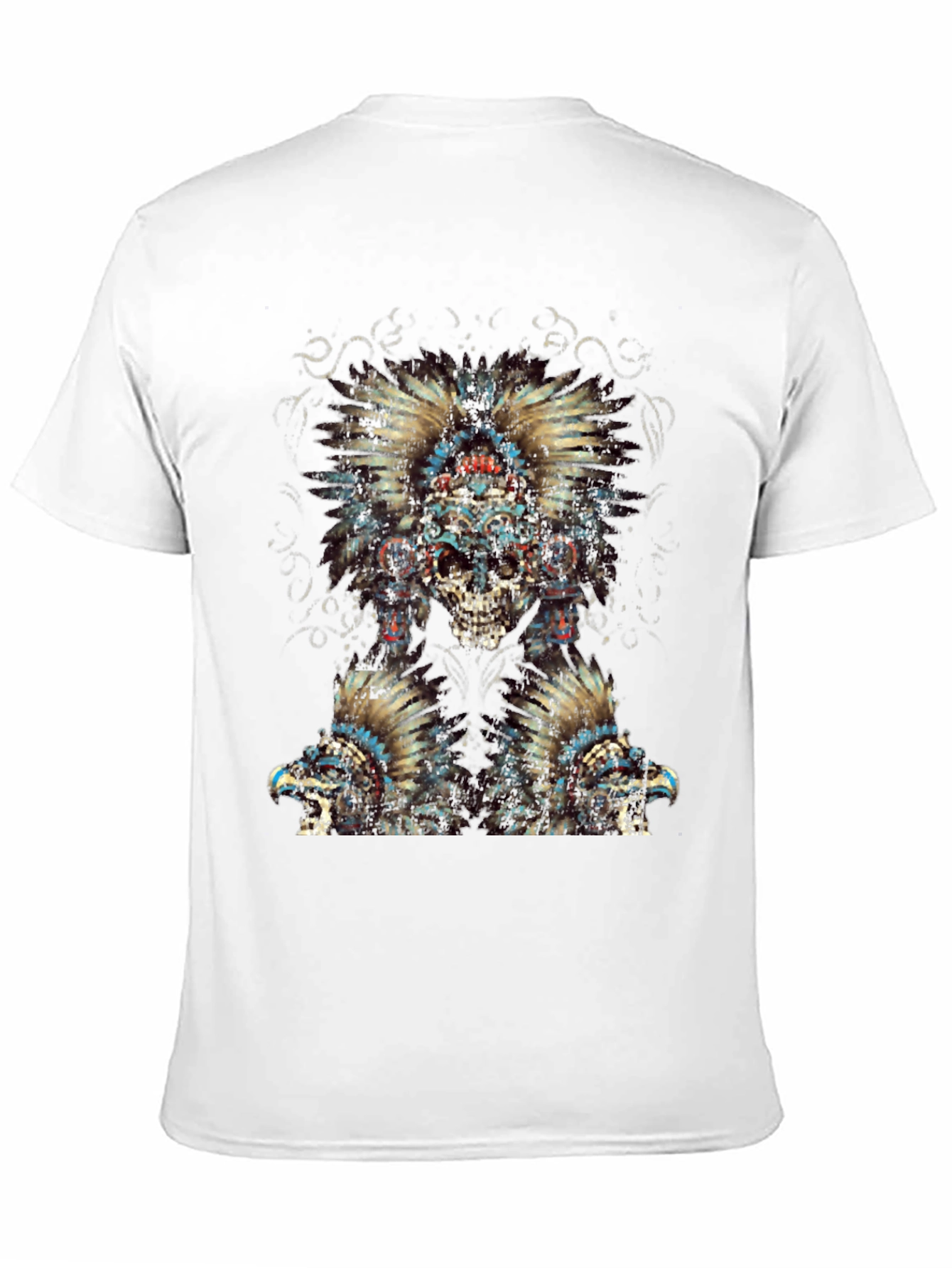 Skull Feather Headdress Graphic T-Shirt