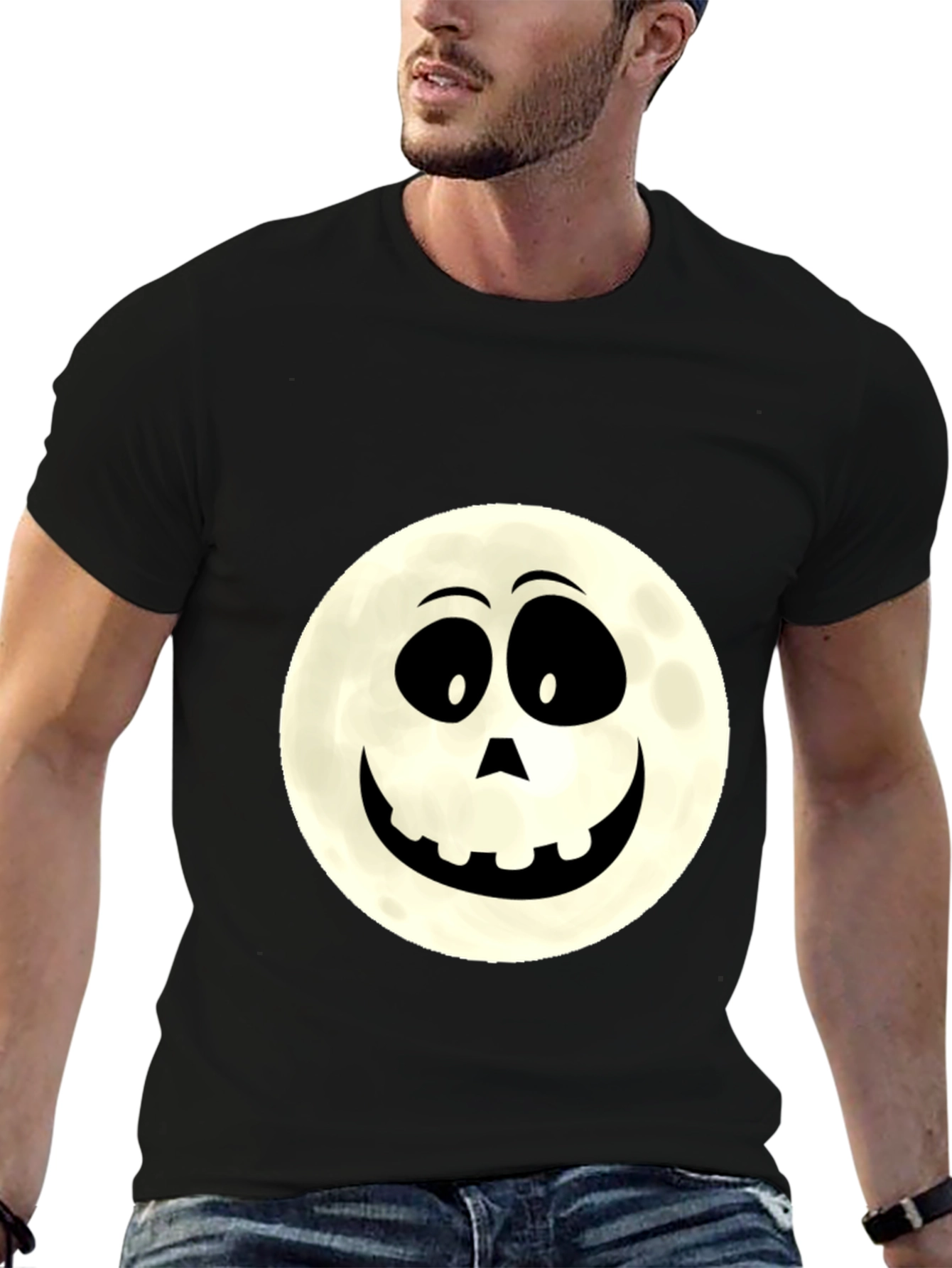 Halloween Moon Face T-Shirt