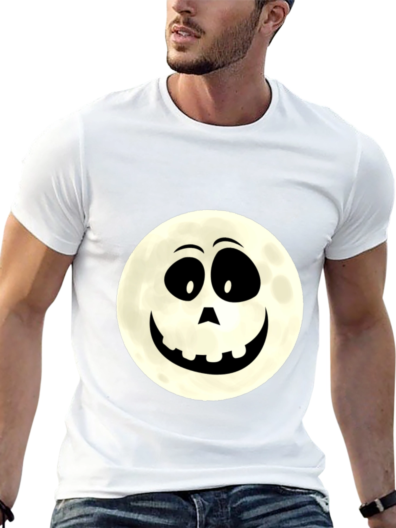 Halloween Moon Face T-Shirt