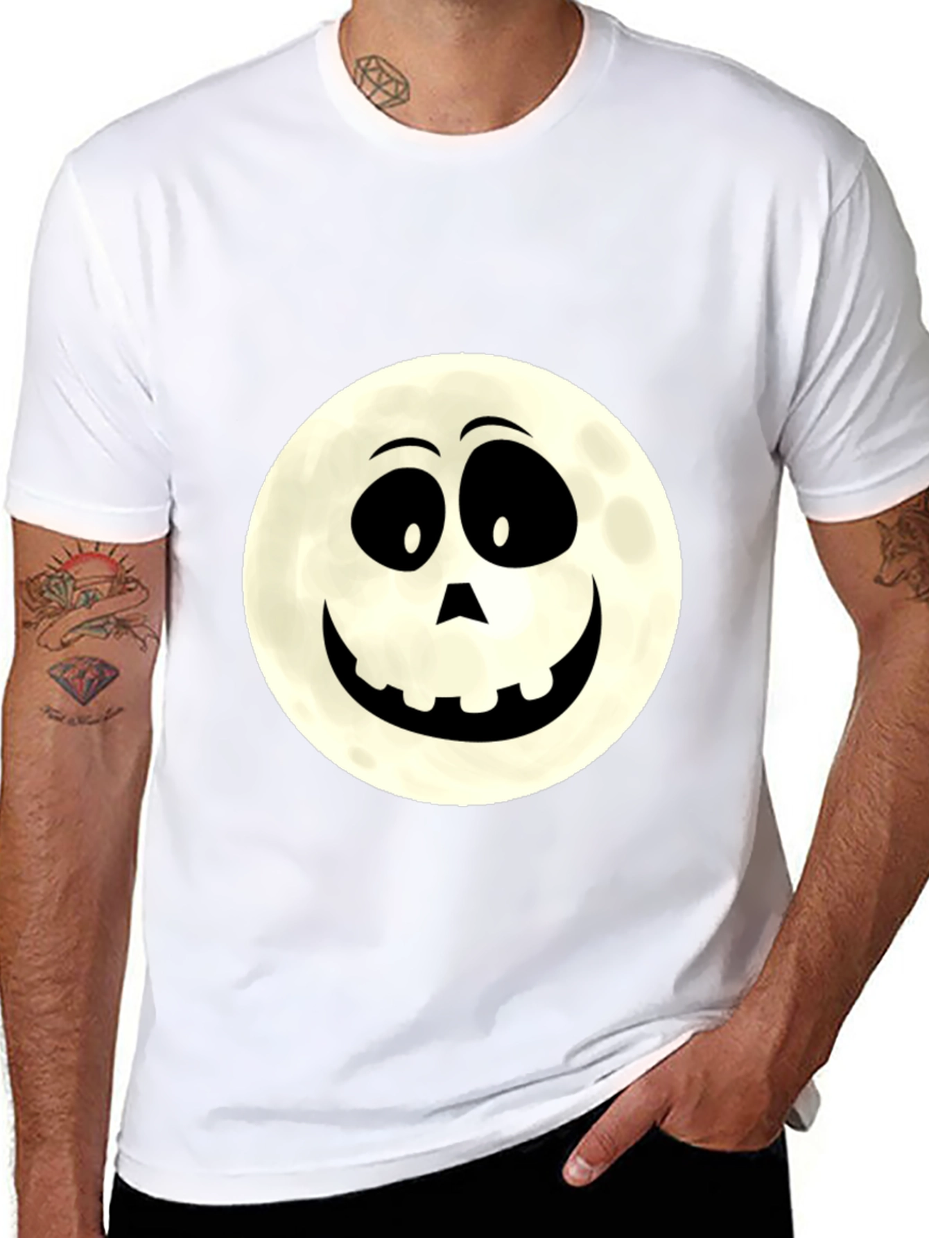 Halloween Moon Face T-Shirt