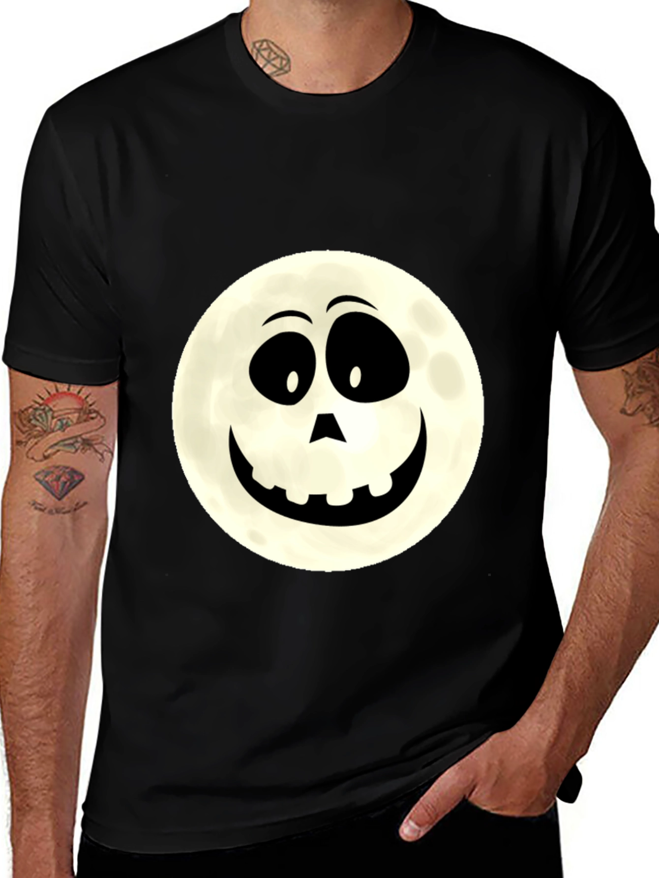 Halloween Moon Face T-Shirt