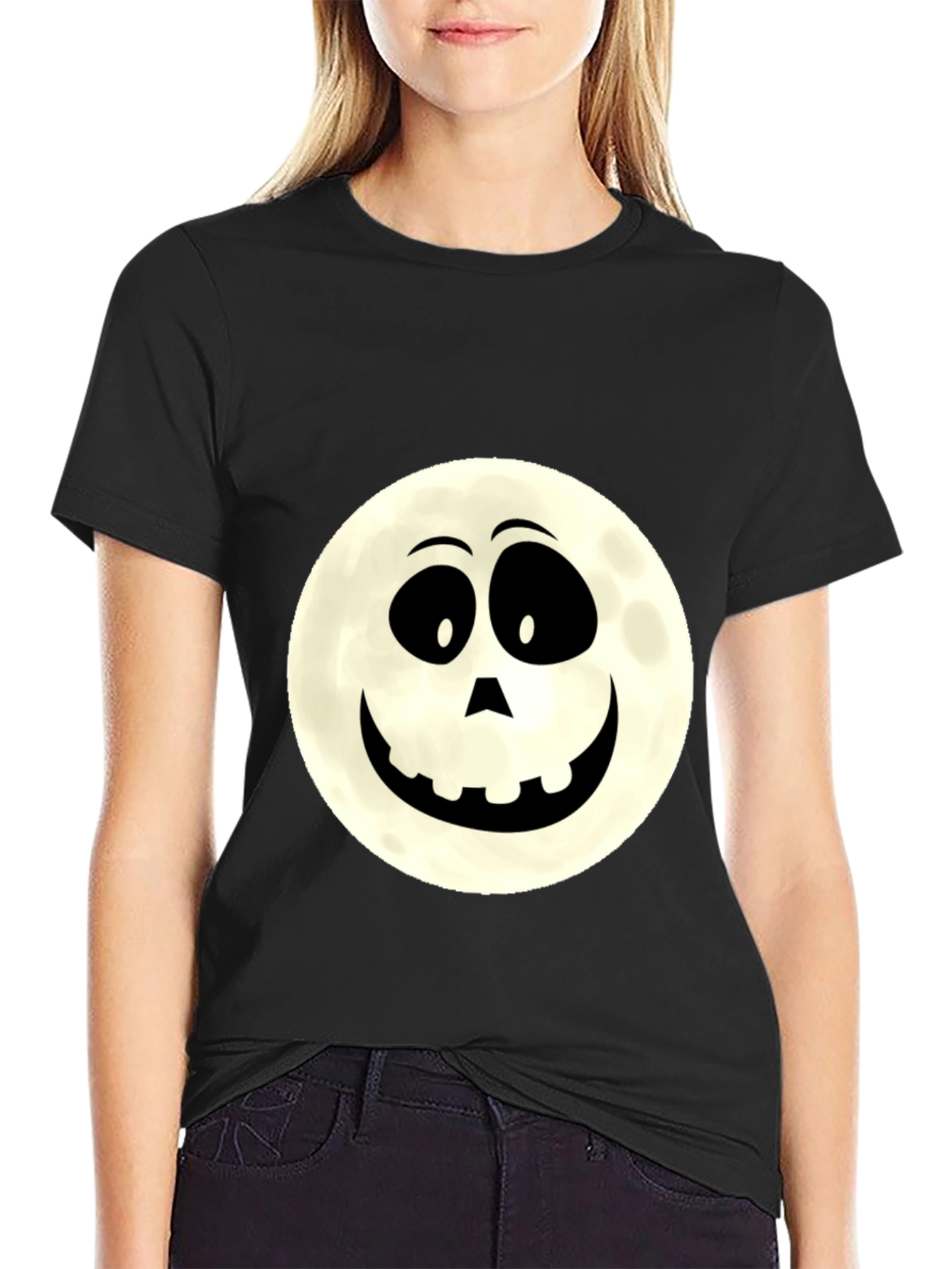 Halloween Moon Face T-Shirt