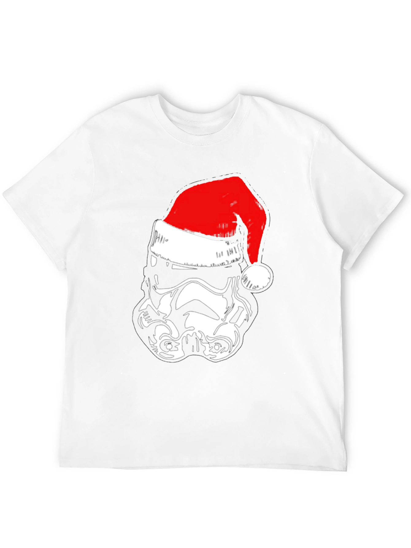Stormtrooper Santa Hat T-Shirt - Black
