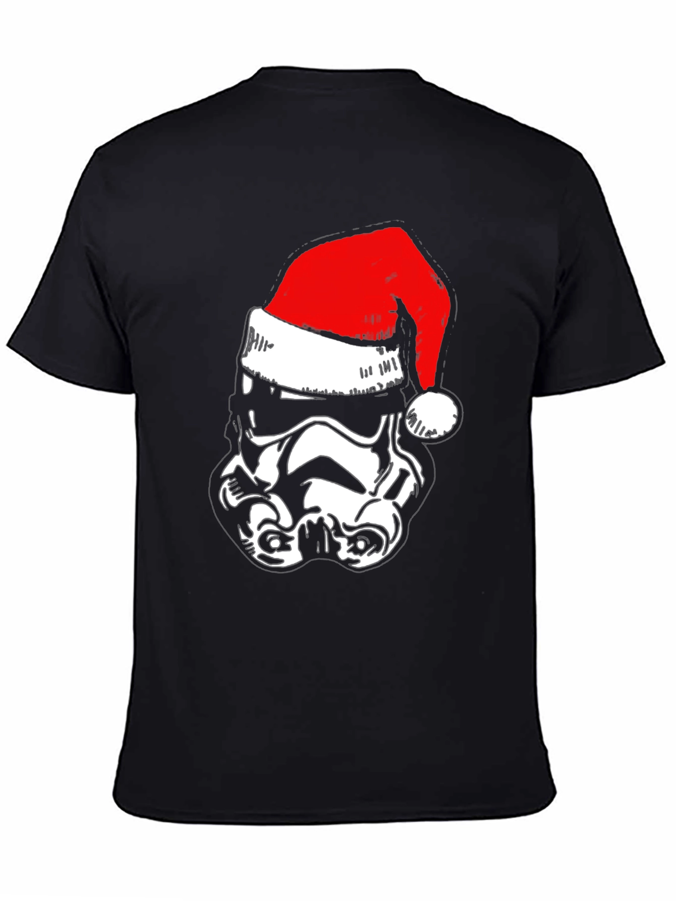 Stormtrooper Santa Hat T-Shirt - Black