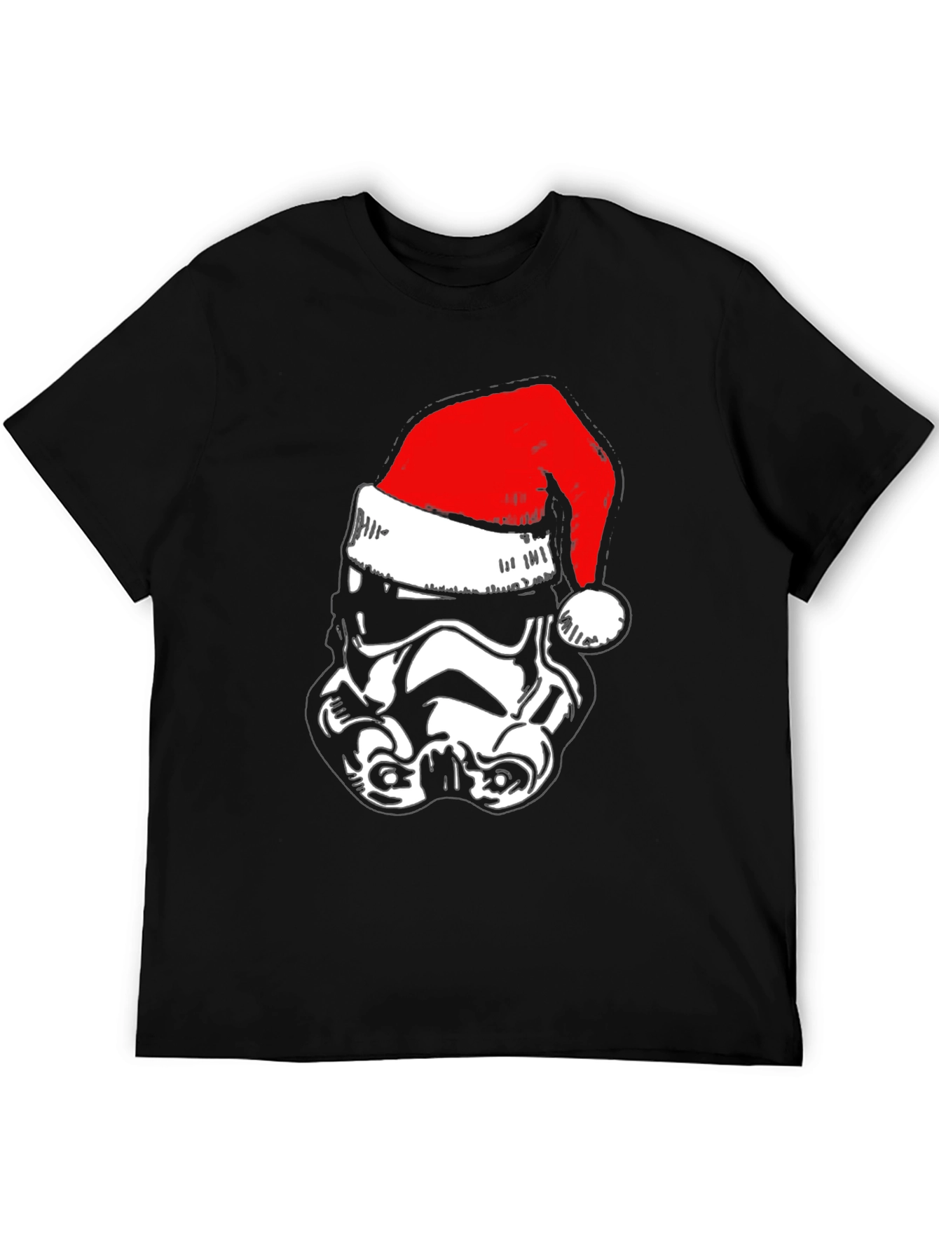 Stormtrooper Santa Hat T-Shirt - Black
