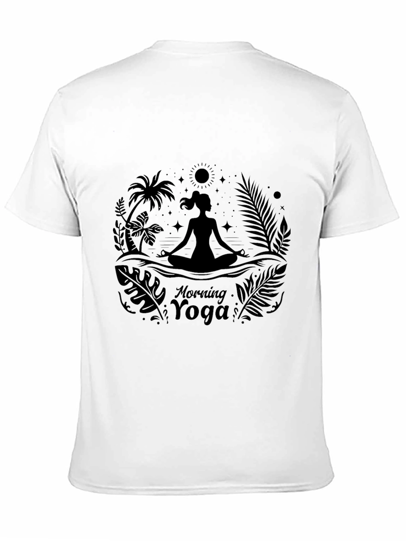 Morning Yoga Graphic Tee - Black