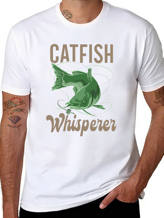 Catfish Whisperer Graphic T-Shirt - Fishing Lover Gift