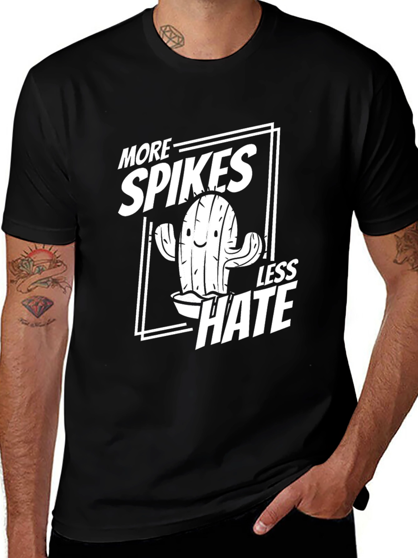 More Spikes Less Hate Graphic T-Shirt