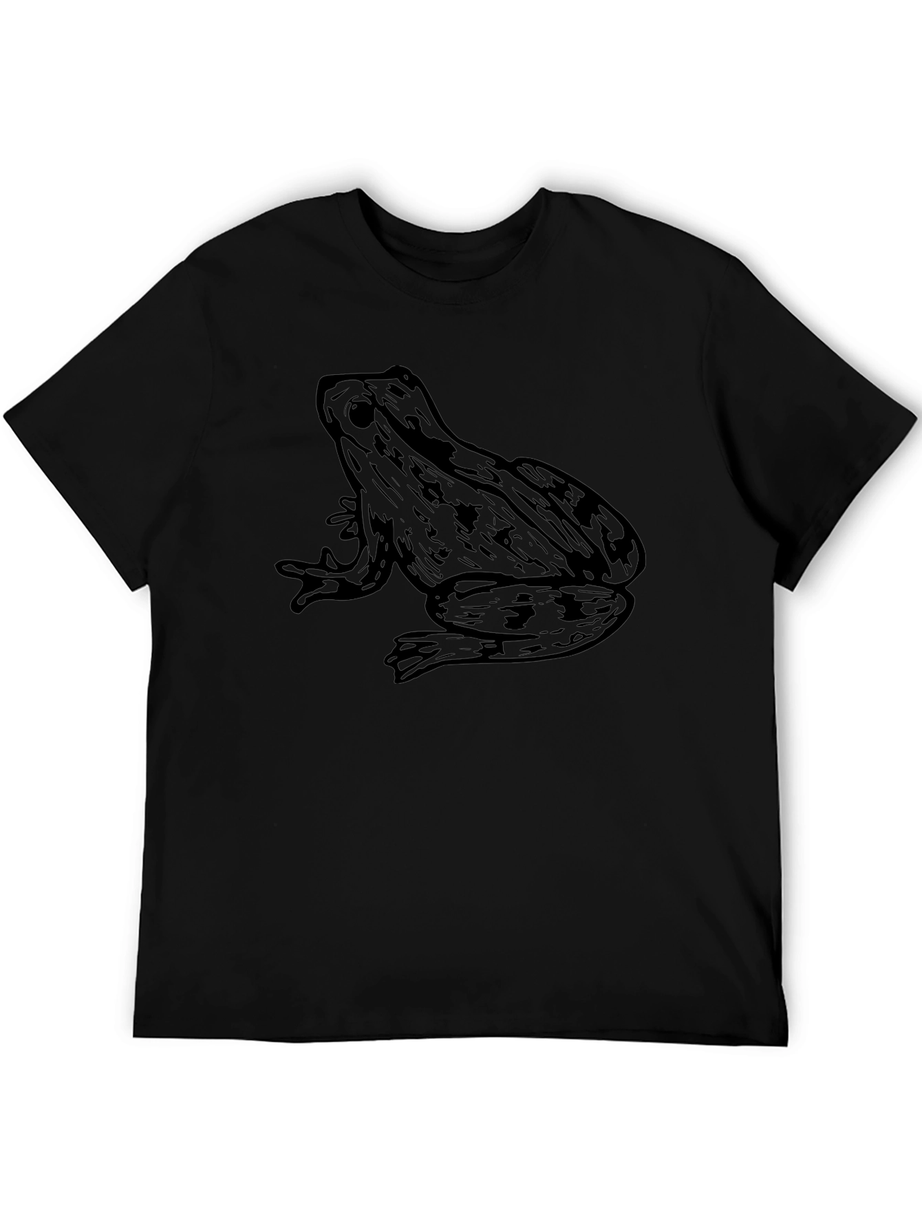 Cool Frog Graphic Tee - Black Cotton