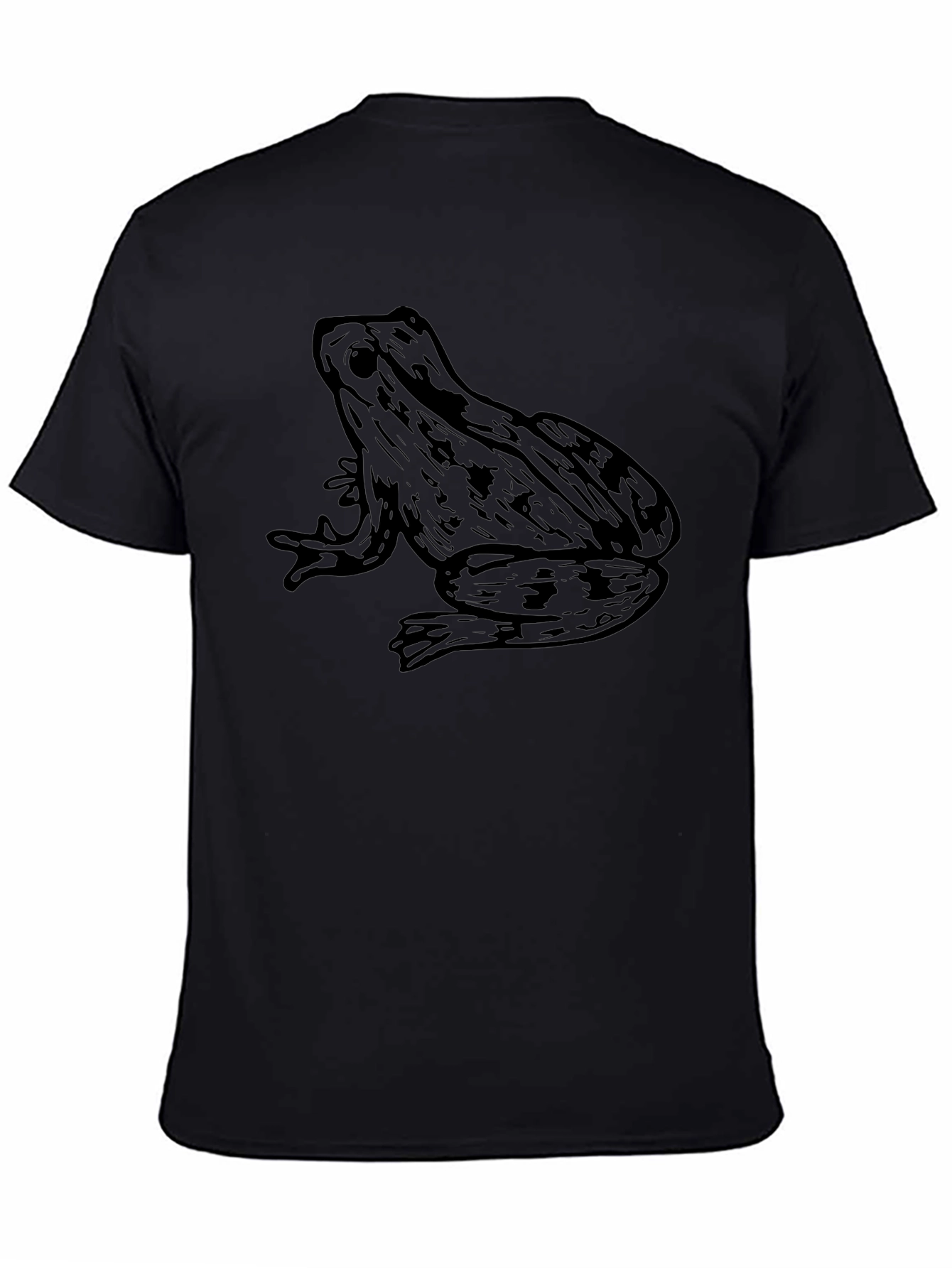 Cool Frog Graphic Tee - Black Cotton