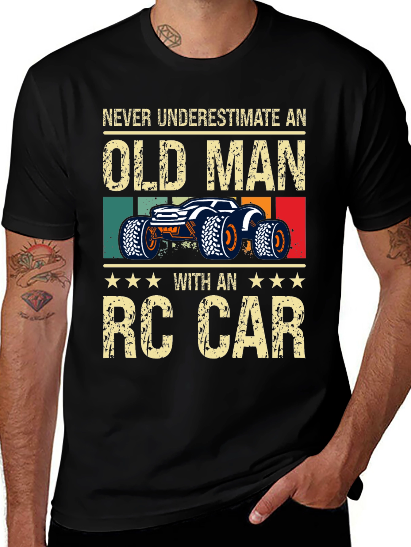 Old Man RC Car T-Shirt - Fun Hobby Tee