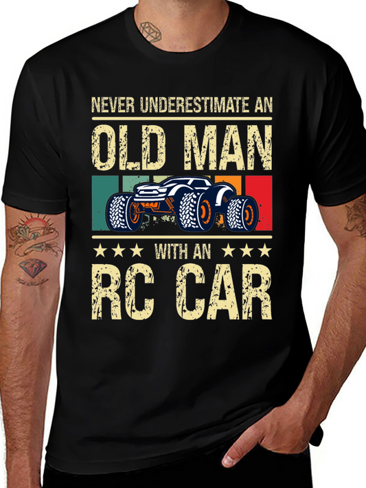 Old Man RC Car T-Shirt - Fun Hobby Tee