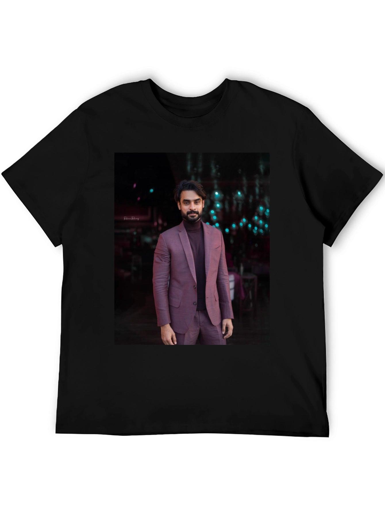 Mans Graphic Tee with Elegant Man Print
