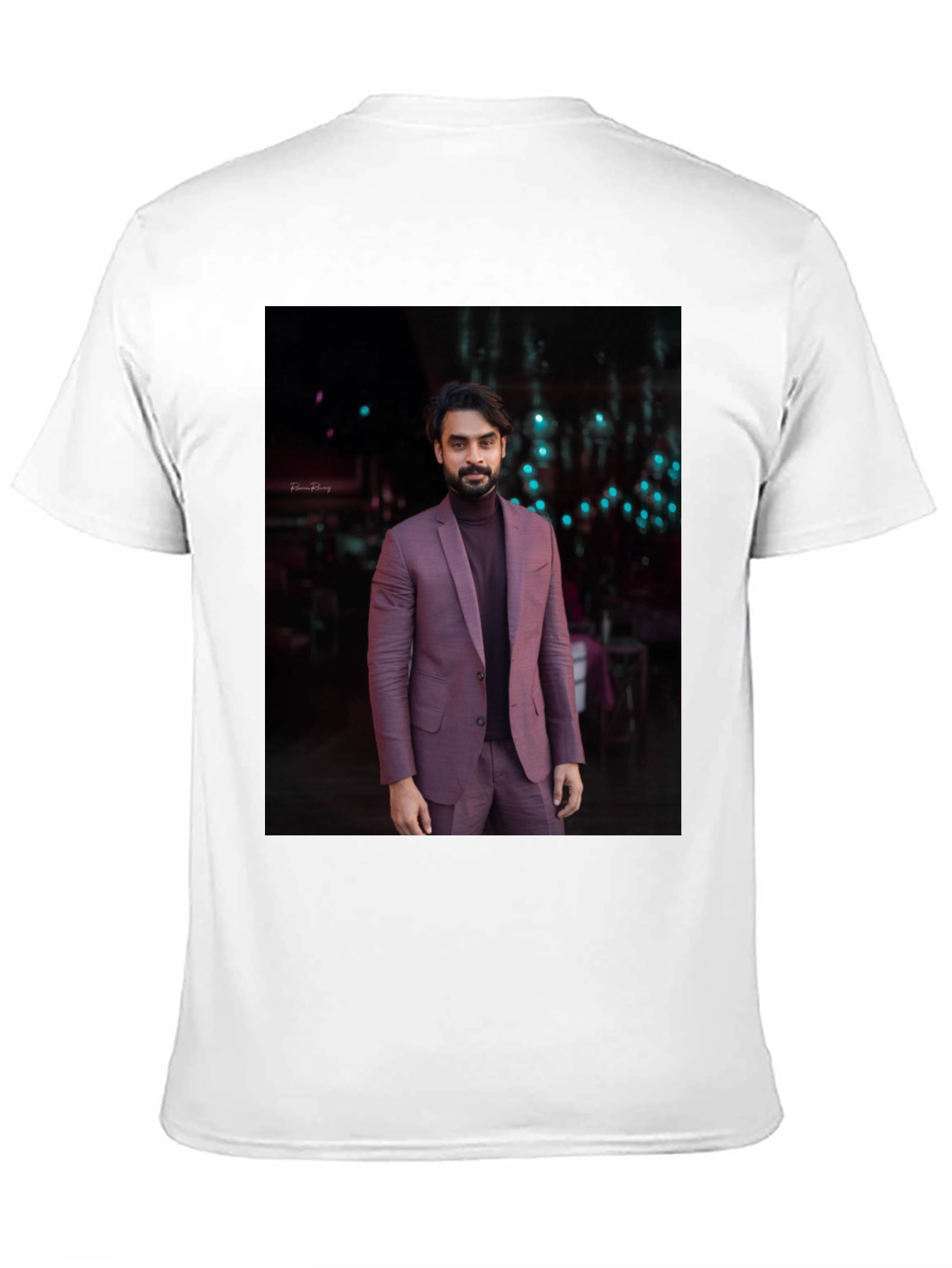 Mans Graphic Tee with Elegant Man Print