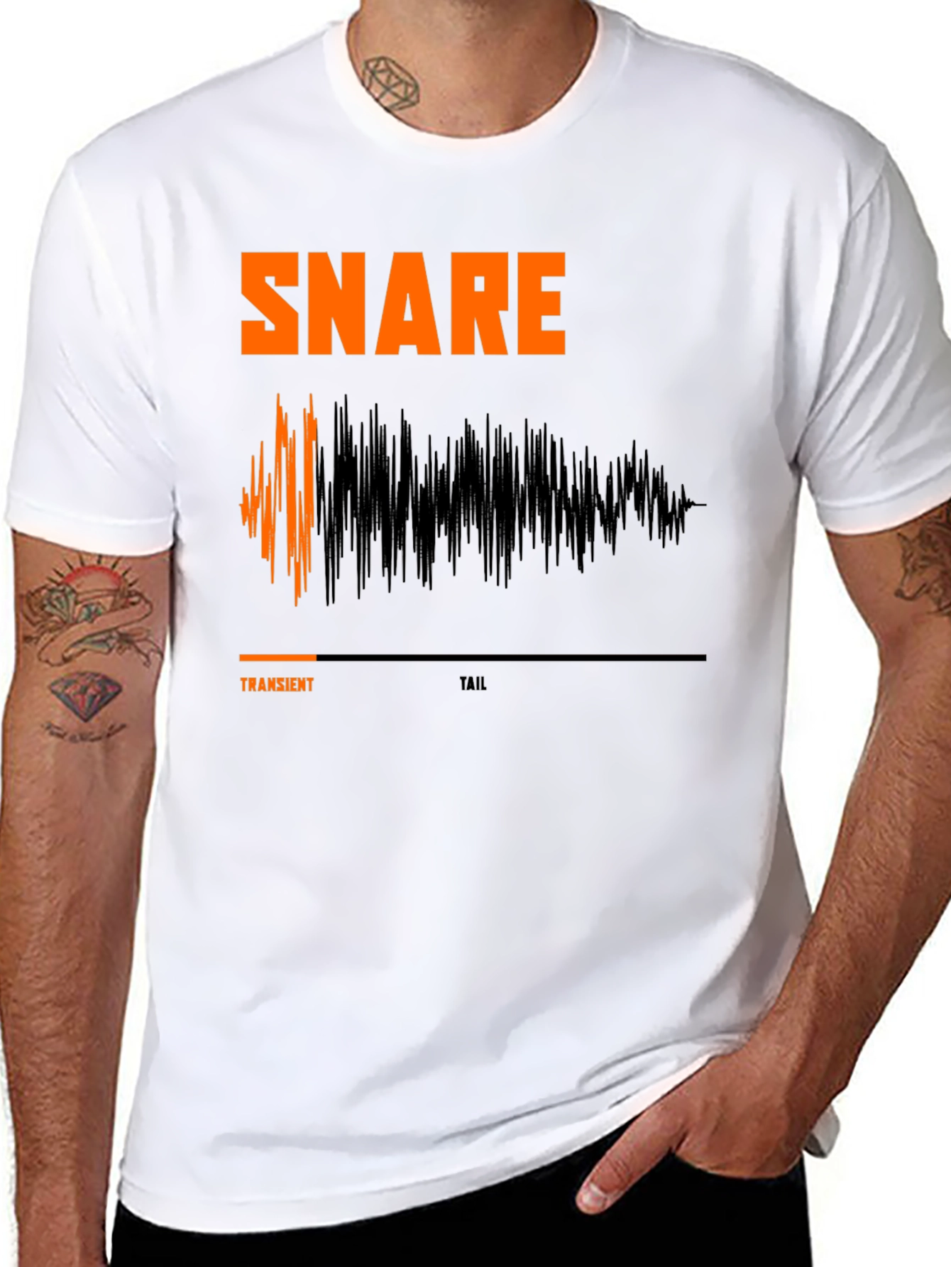 Snare Drum Waveform T-Shirt - Musician Graphic Tee