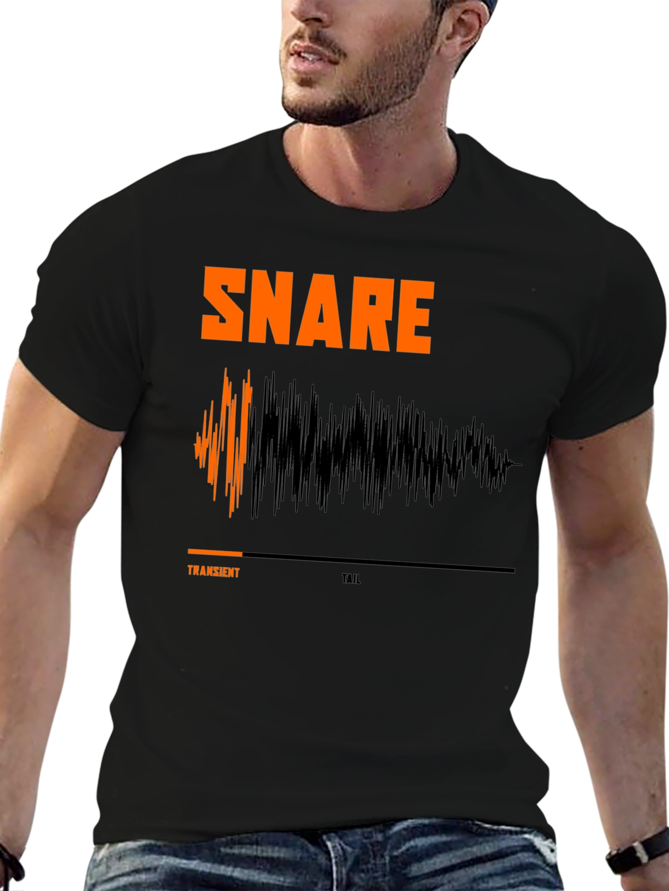 Snare Drum Waveform T-Shirt - Musician Graphic Tee