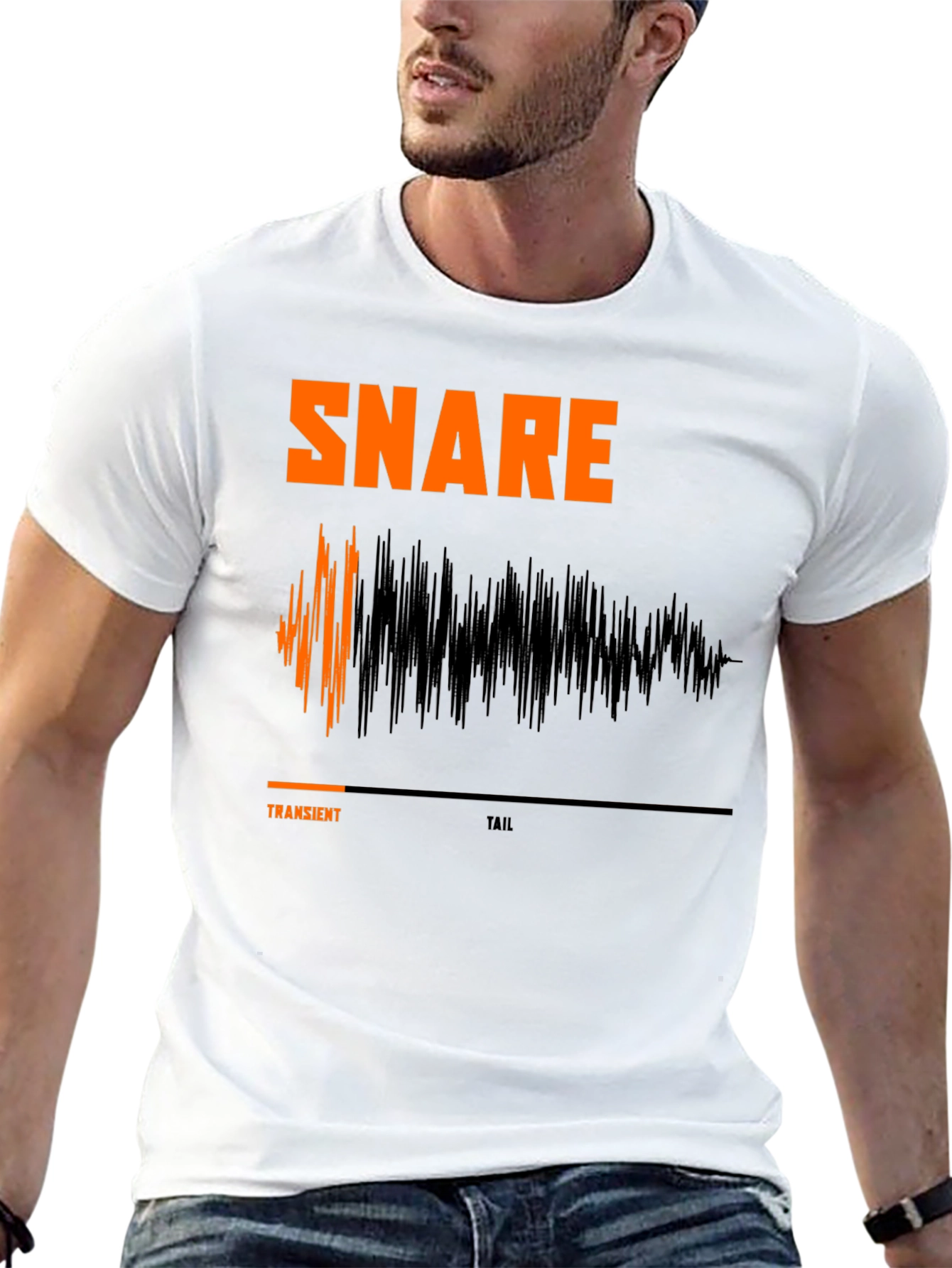 Snare Drum Waveform T-Shirt - Musician Graphic Tee