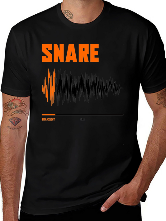 Snare Drum Waveform T-Shirt - Musician Graphic Tee