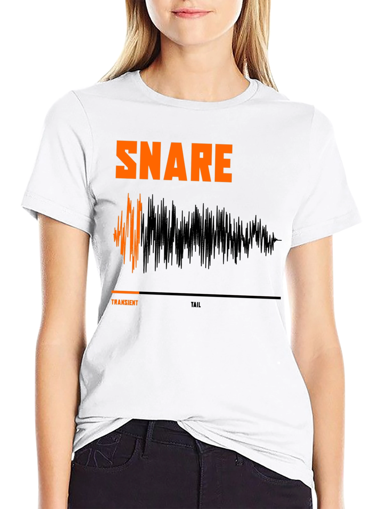 Snare Drum Waveform T-Shirt - Musician Graphic Tee