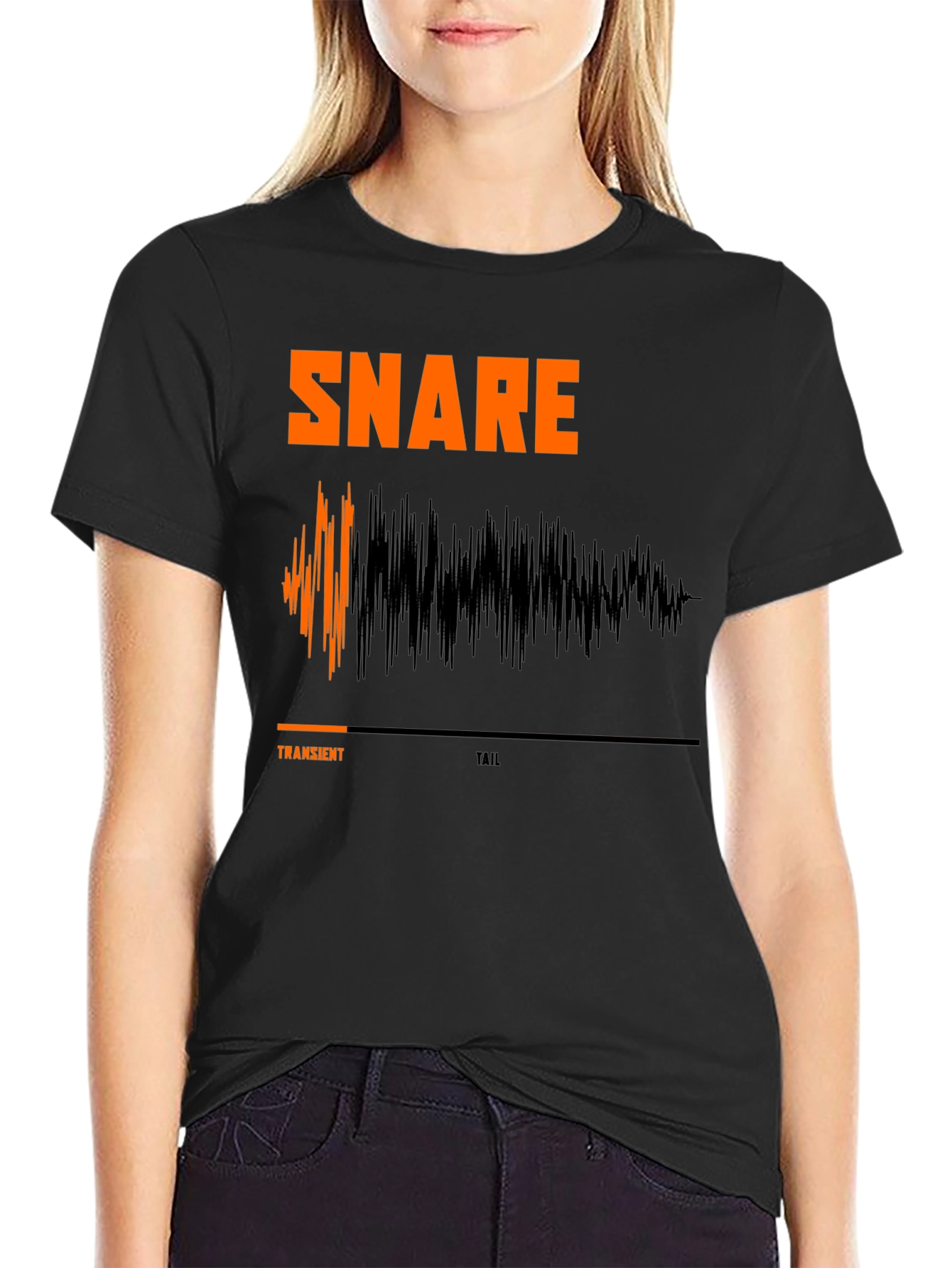 Snare Drum Waveform T-Shirt - Musician Graphic Tee