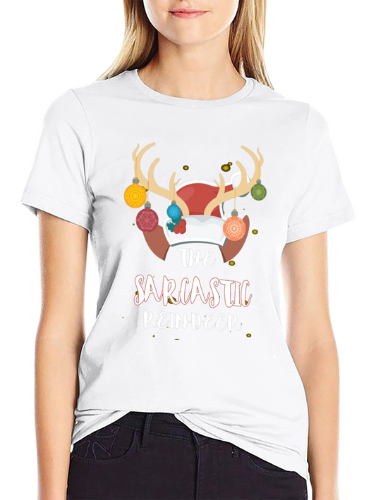Sarcastic Reindeer Holiday T-Shirt