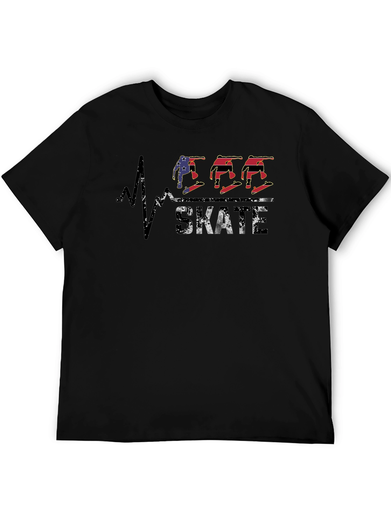Skateboarding Heartbeat Graphic Tee