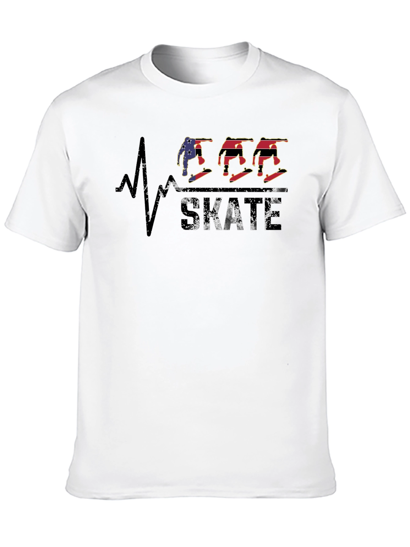 Skateboarding Heartbeat Graphic Tee