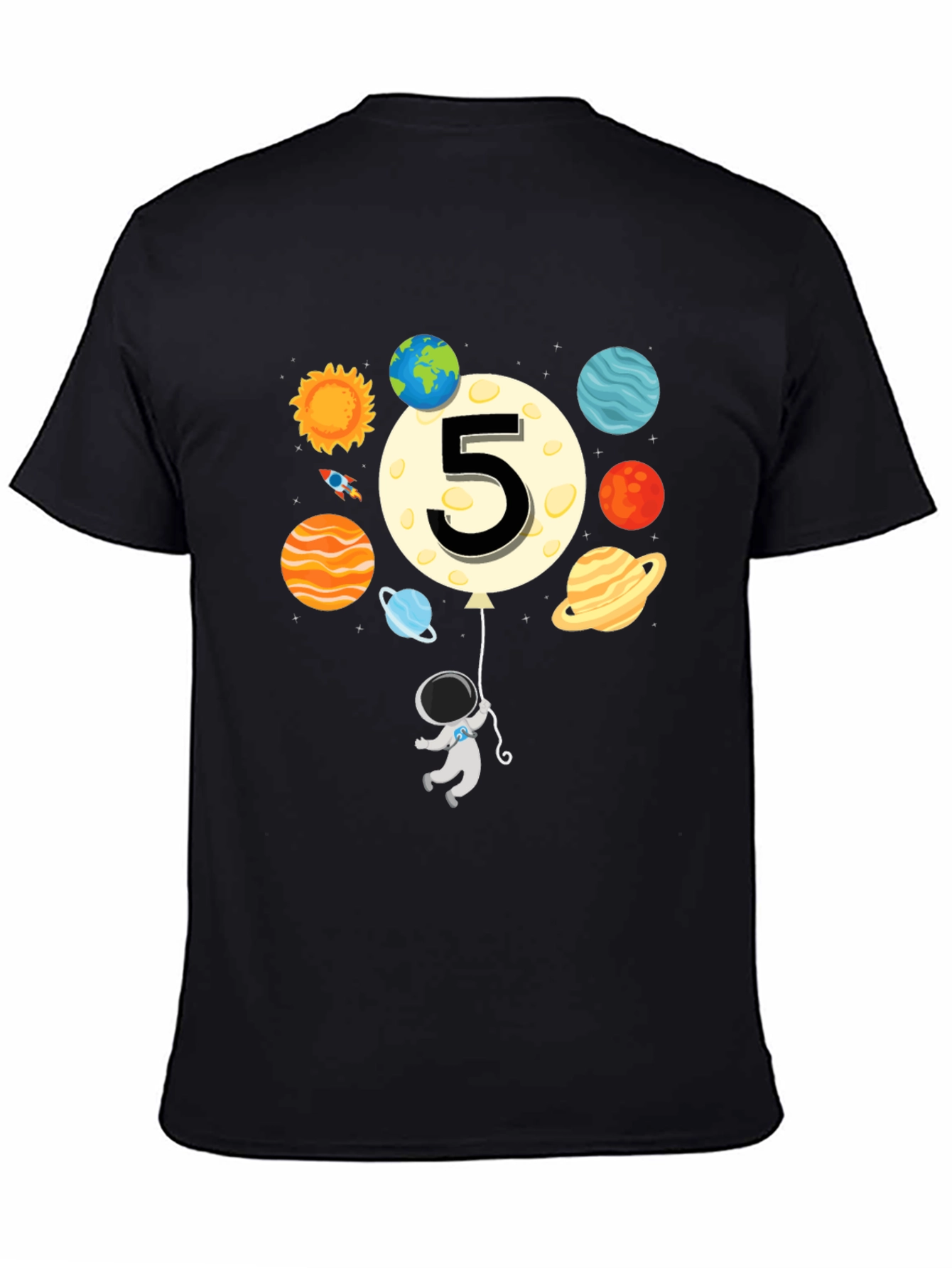 5th Birthday Astronaut T-Shirt - Outer Space Party