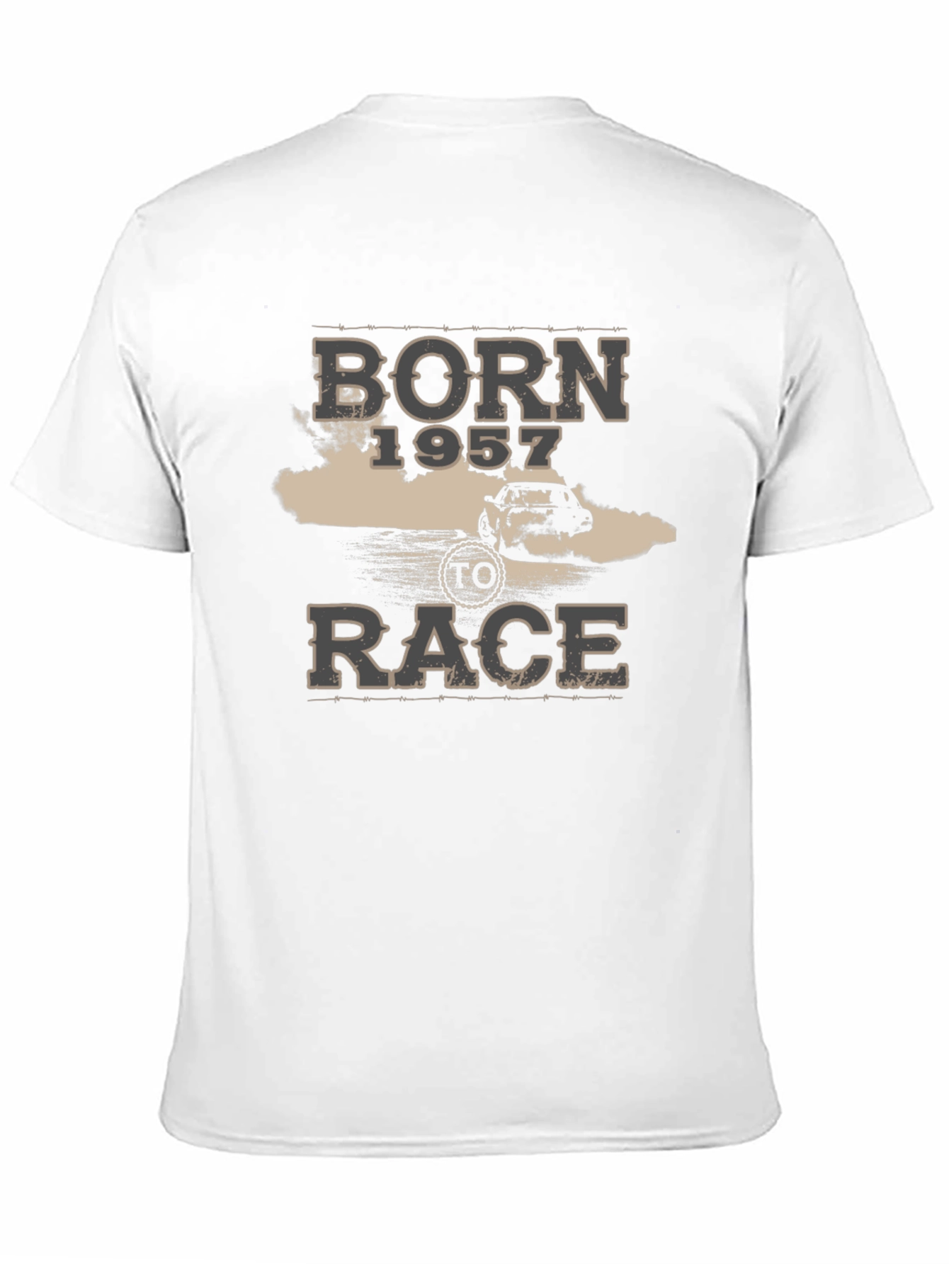 Born 1957 To Race Mens Black T-Shirt