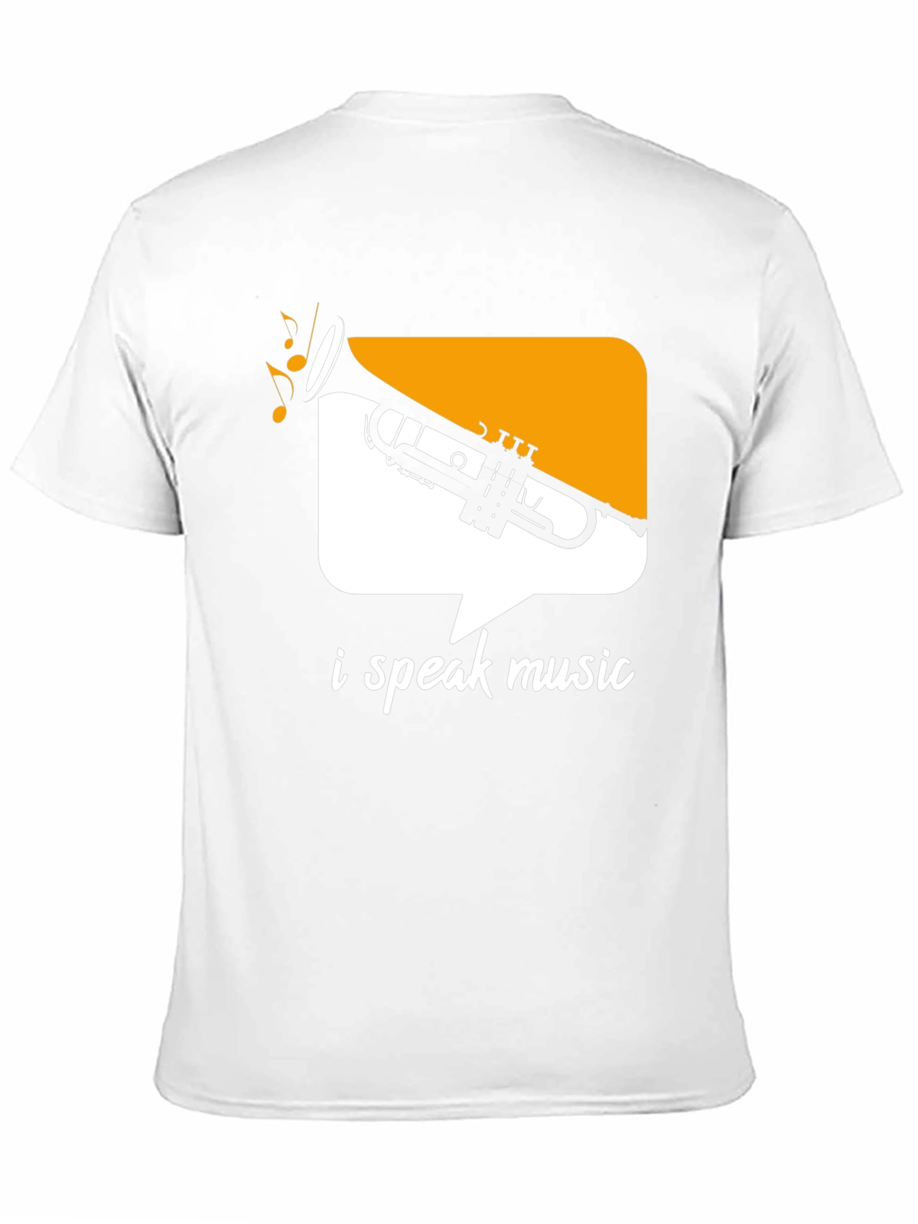I Speak Music Black T-Shirt: Trumpet Design
