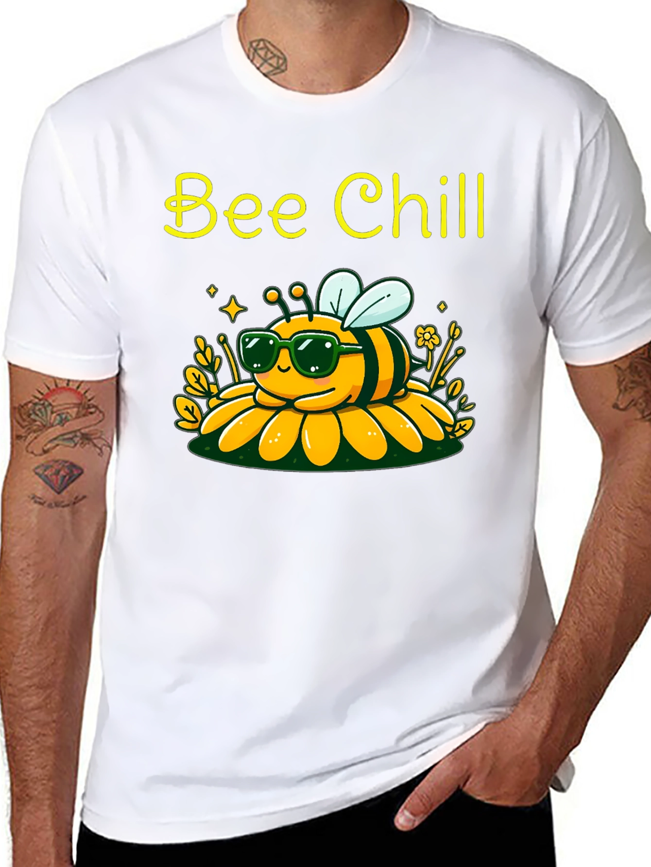 Bee Chill T-Shirt - Relaxed Bee Design