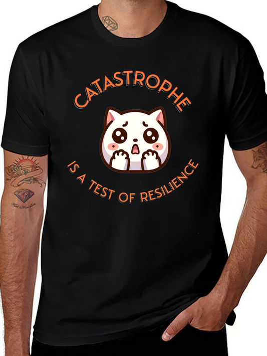 Catastrophe Resilience T-Shirt - Cute Cat Design