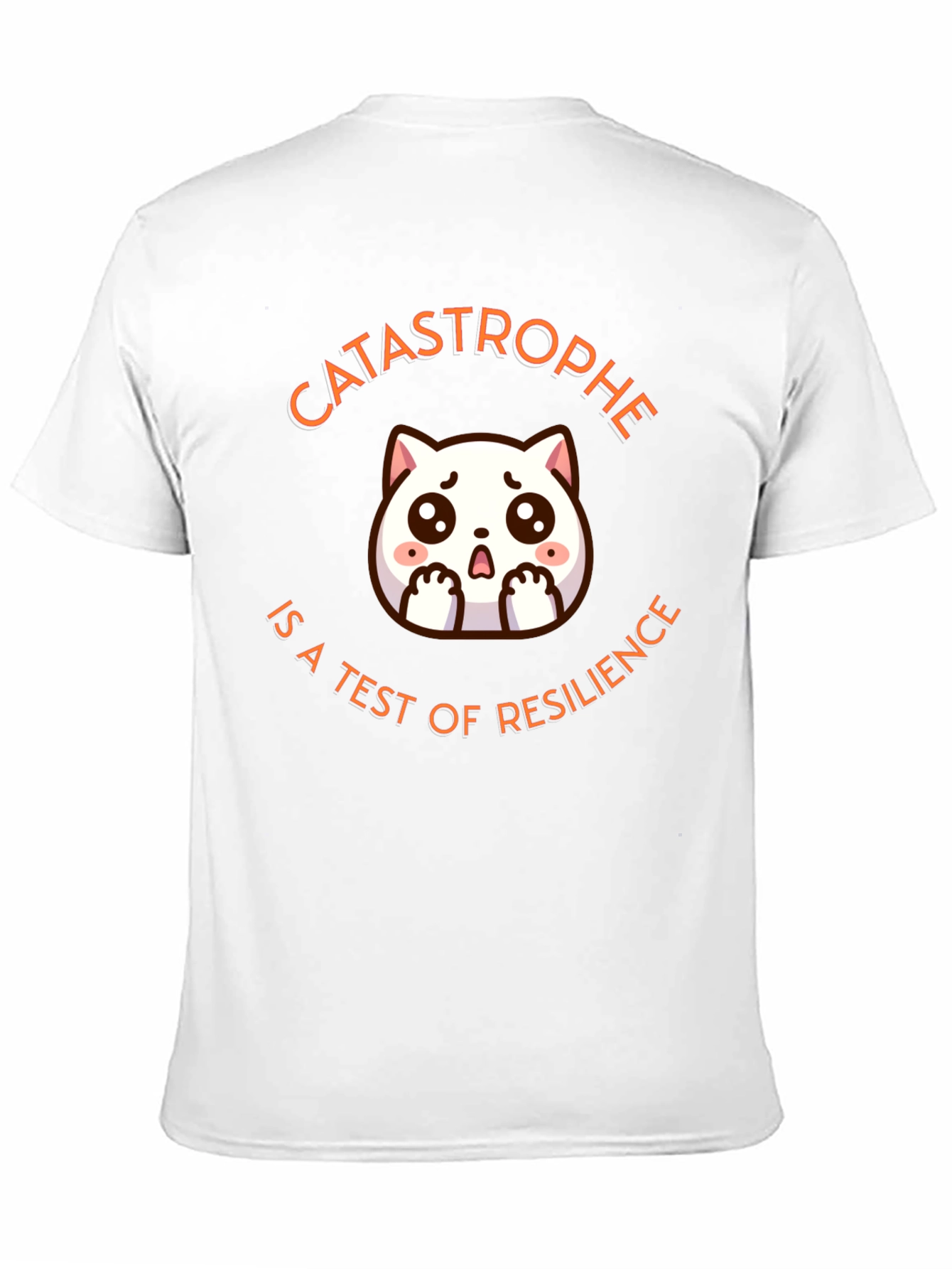 Catastrophe Resilience T-Shirt - Cute Cat Design