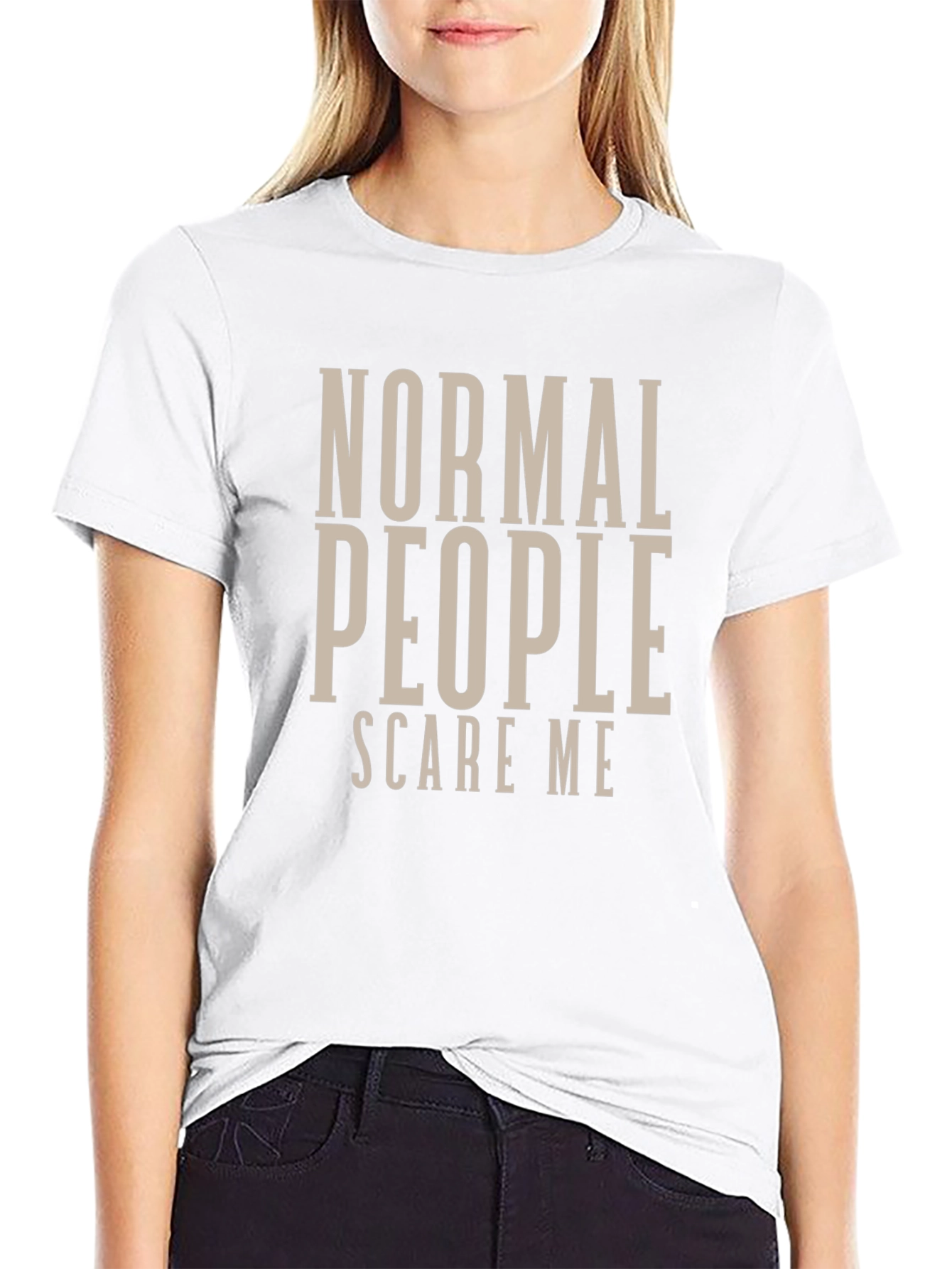 Normal People Scare Me Black T-Shirt