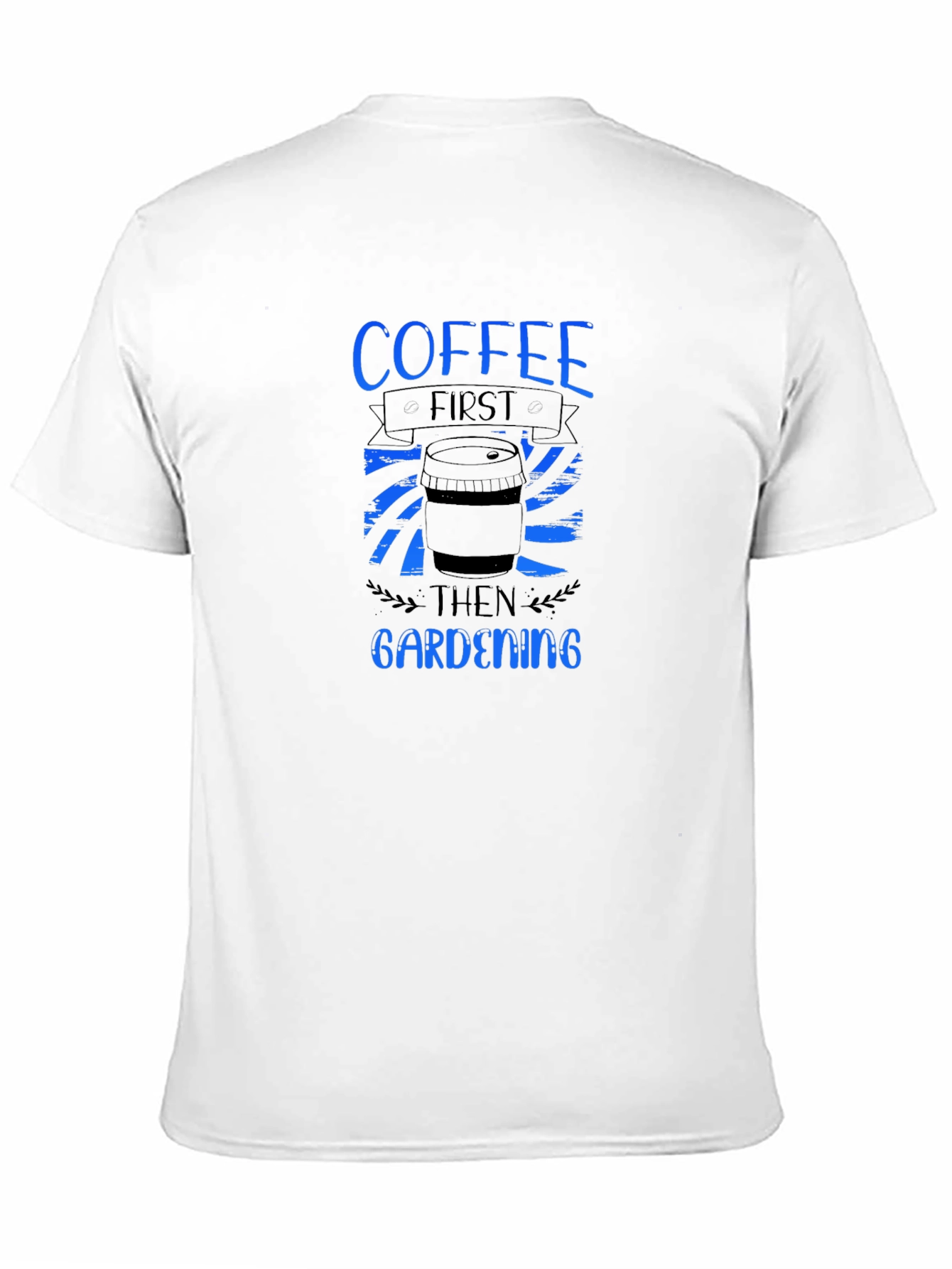 Coffee First Gardening Mens Black Tee