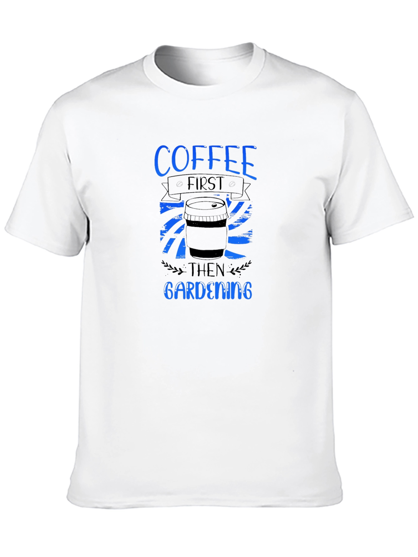 Coffee First Gardening Mens Black Tee