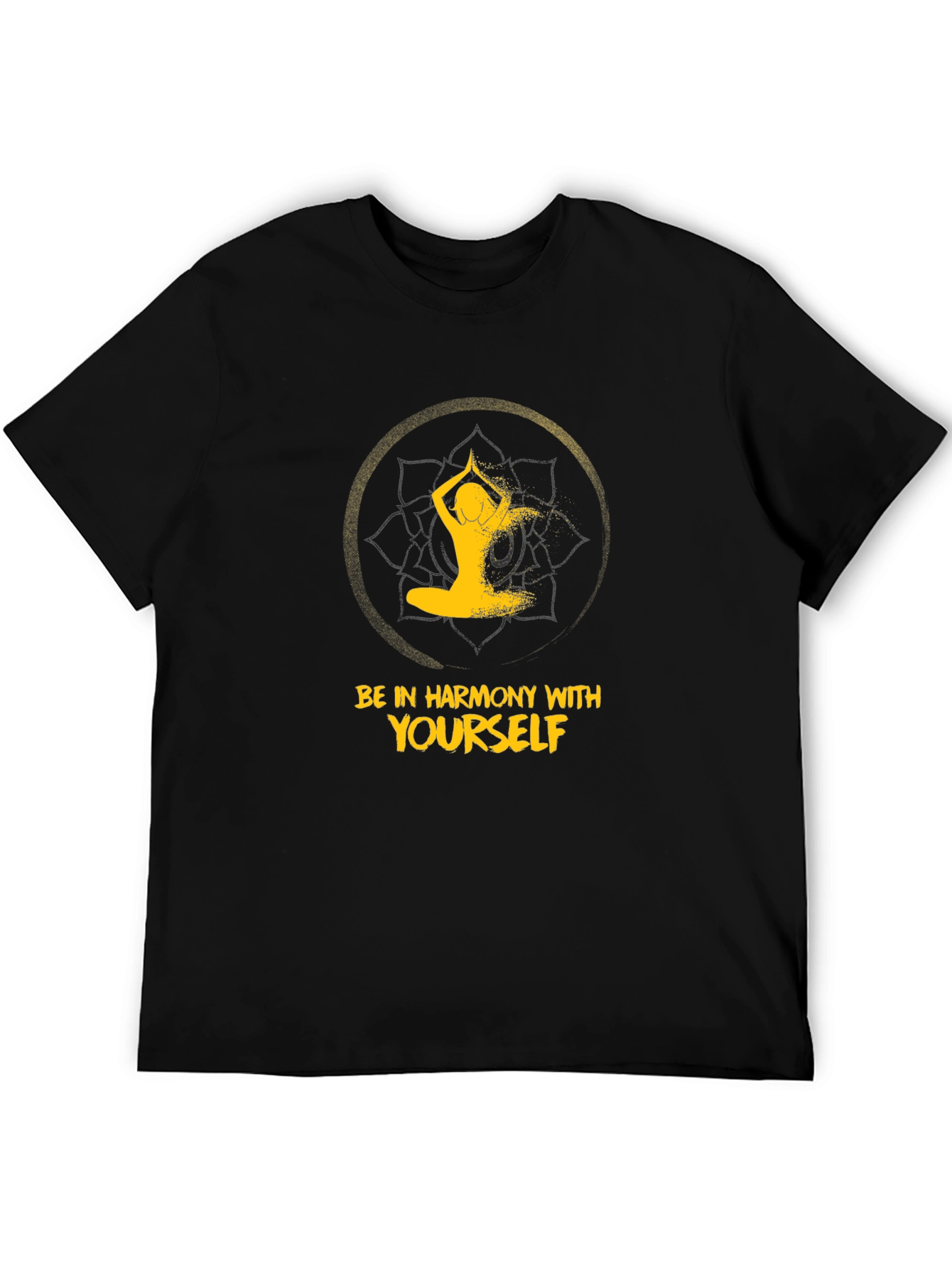 Harmony Yoga Graphic T-Shirt - Black