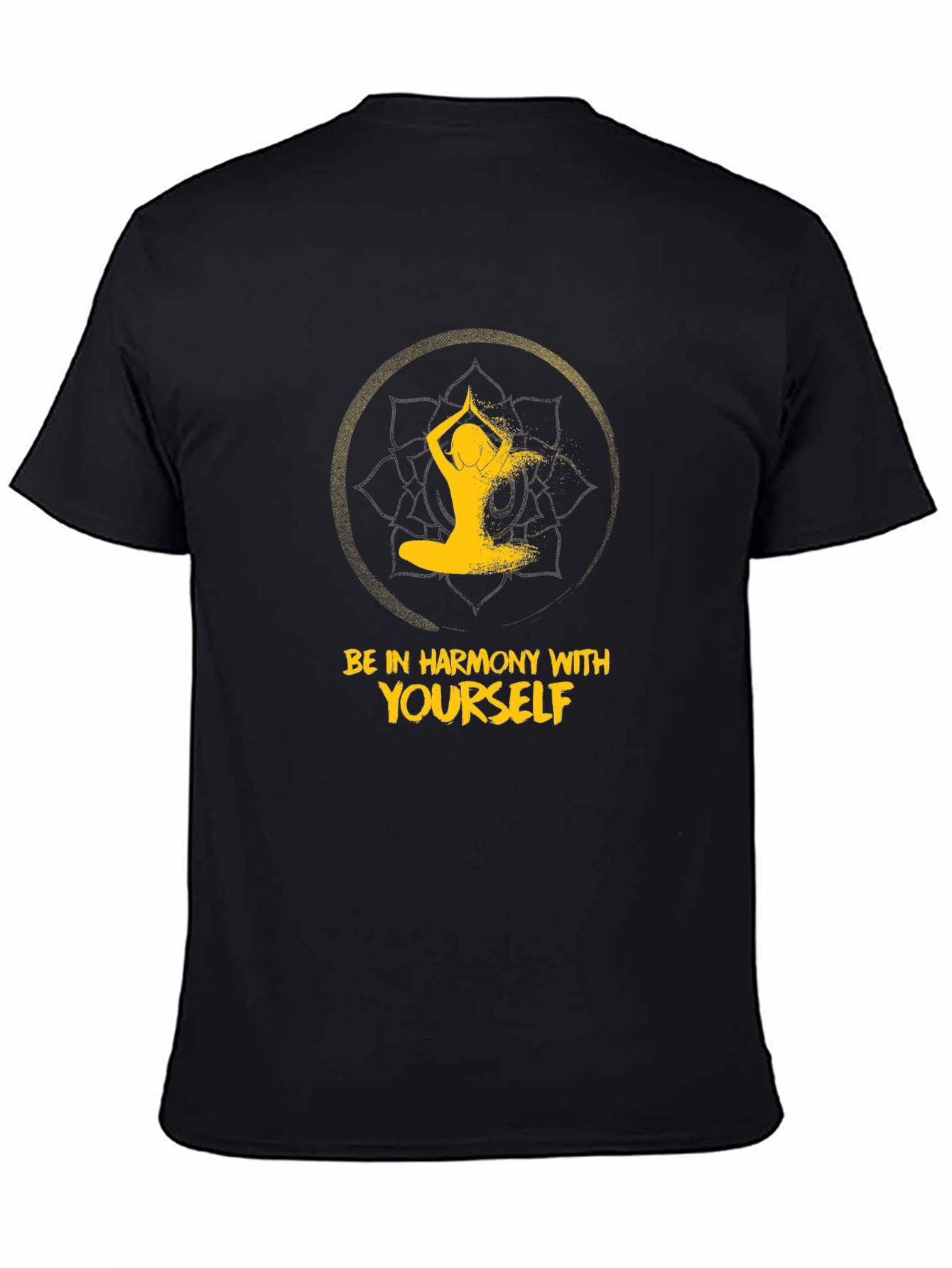 Harmony Yoga Graphic T-Shirt - Black