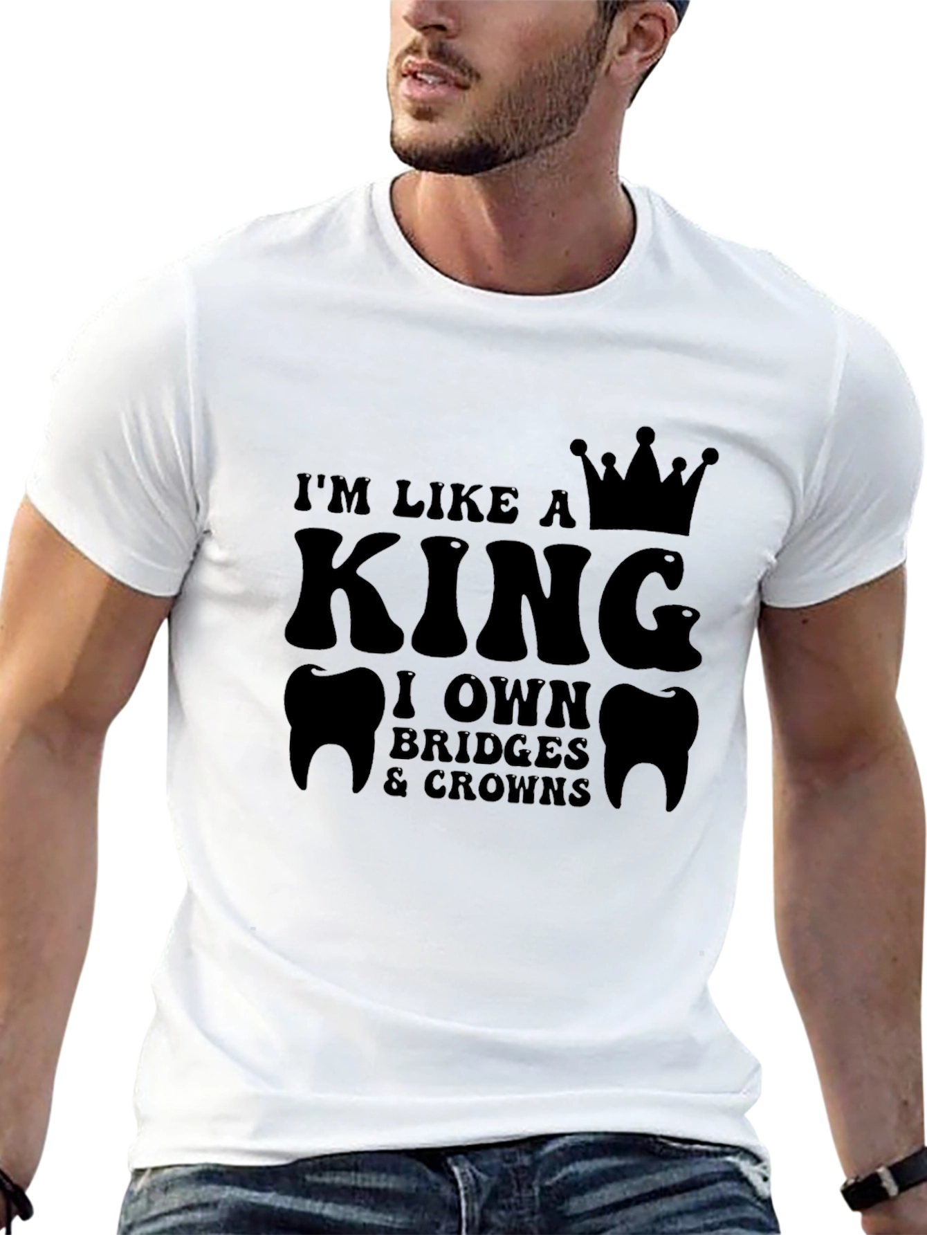 Dental King Black T-Shirt: Bridges & Crowns
