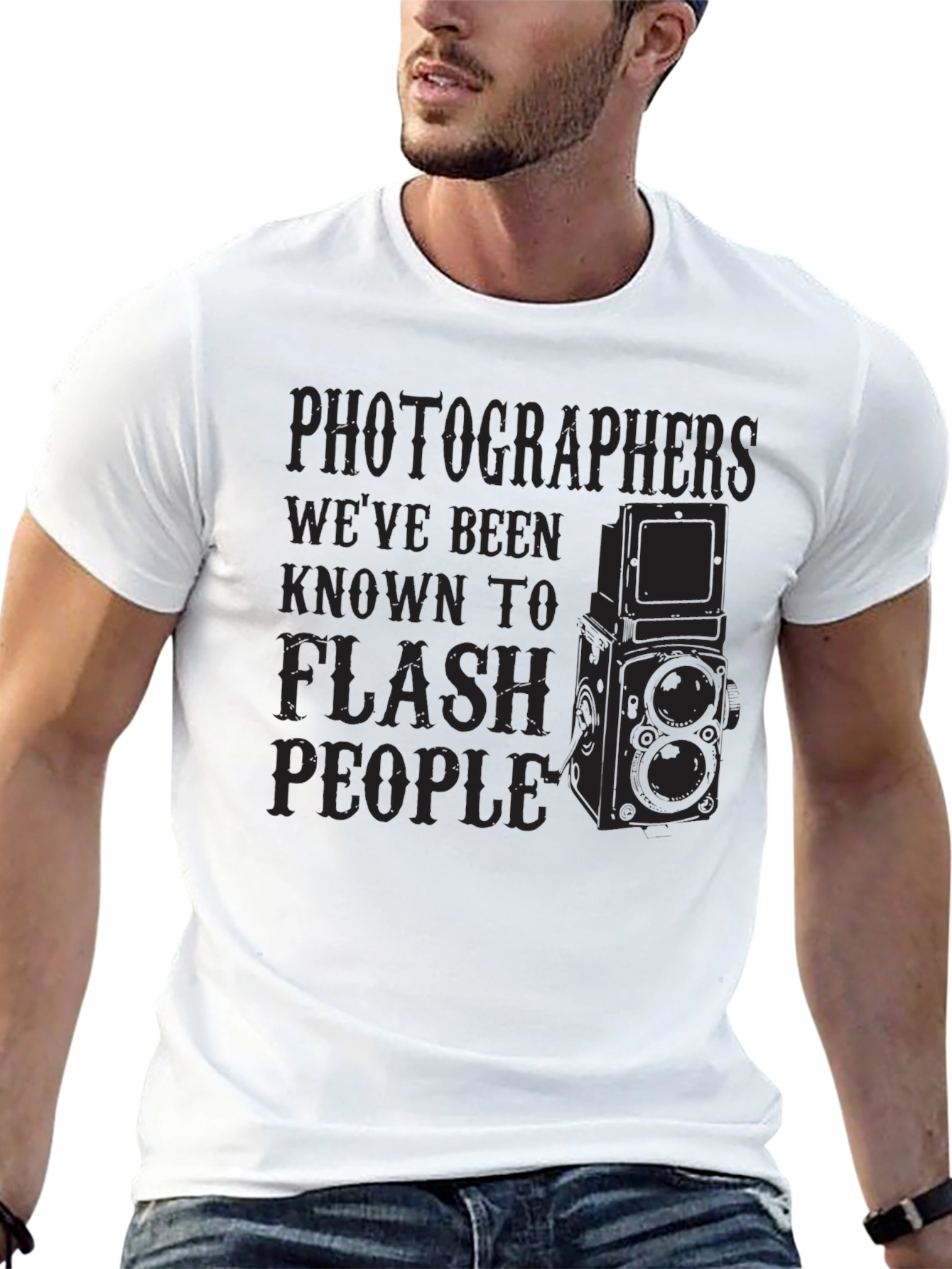 Photographer Humor Tee: Flash People