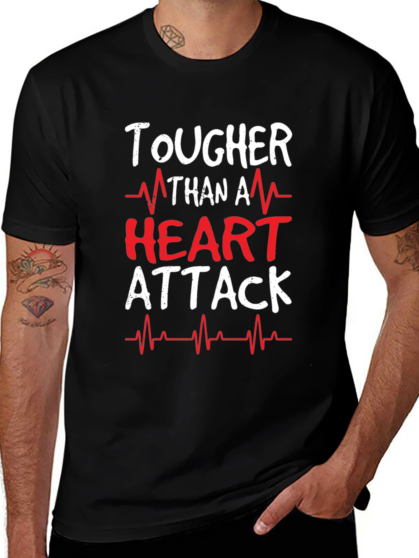 Tougher Than A Heart Attack Graphic T-Shirt