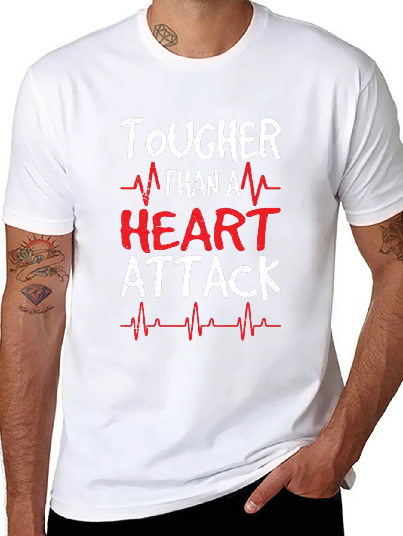 Tougher Than A Heart Attack Graphic T-Shirt