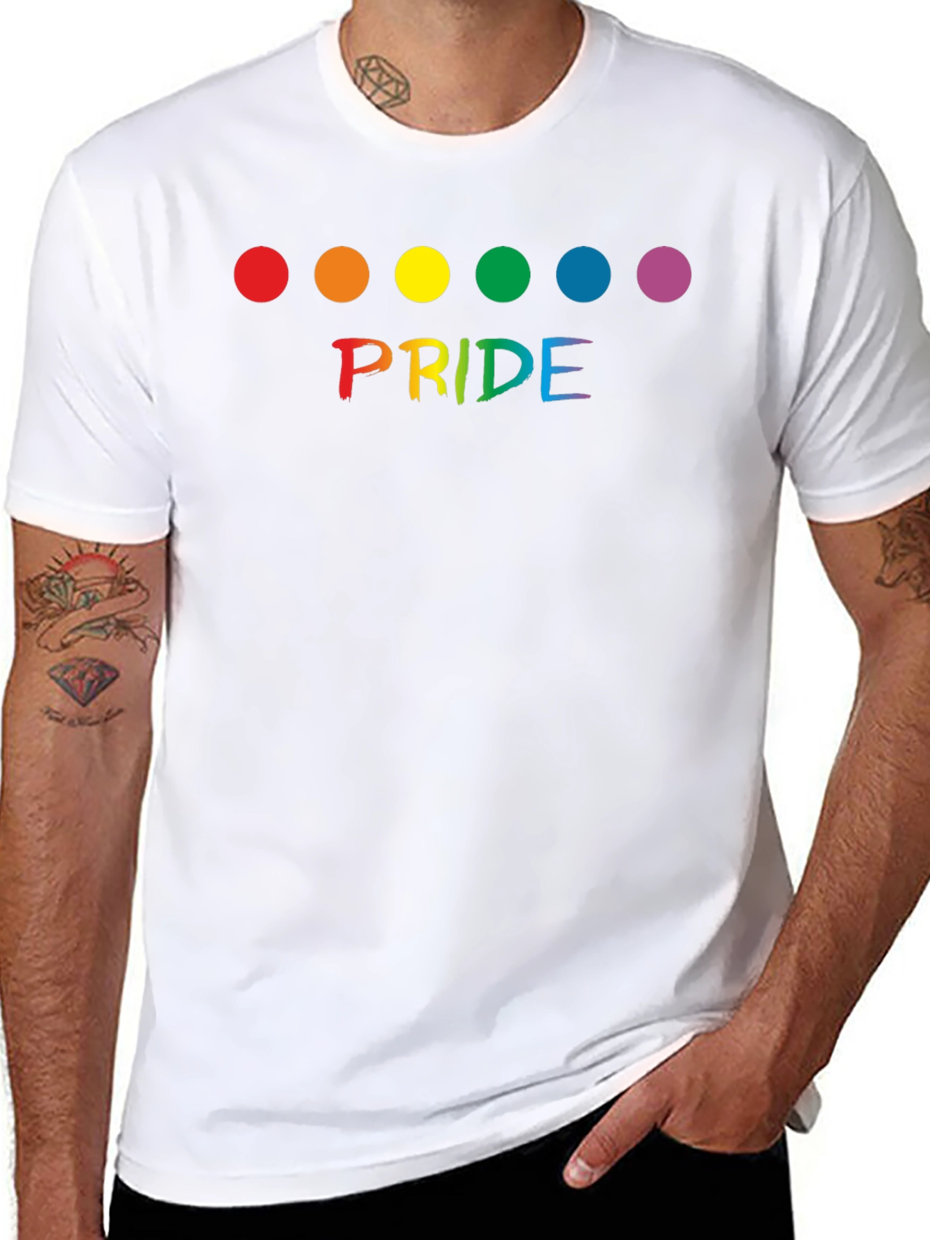 Pride Rainbow Dot Graphic T-Shirt - Unisex