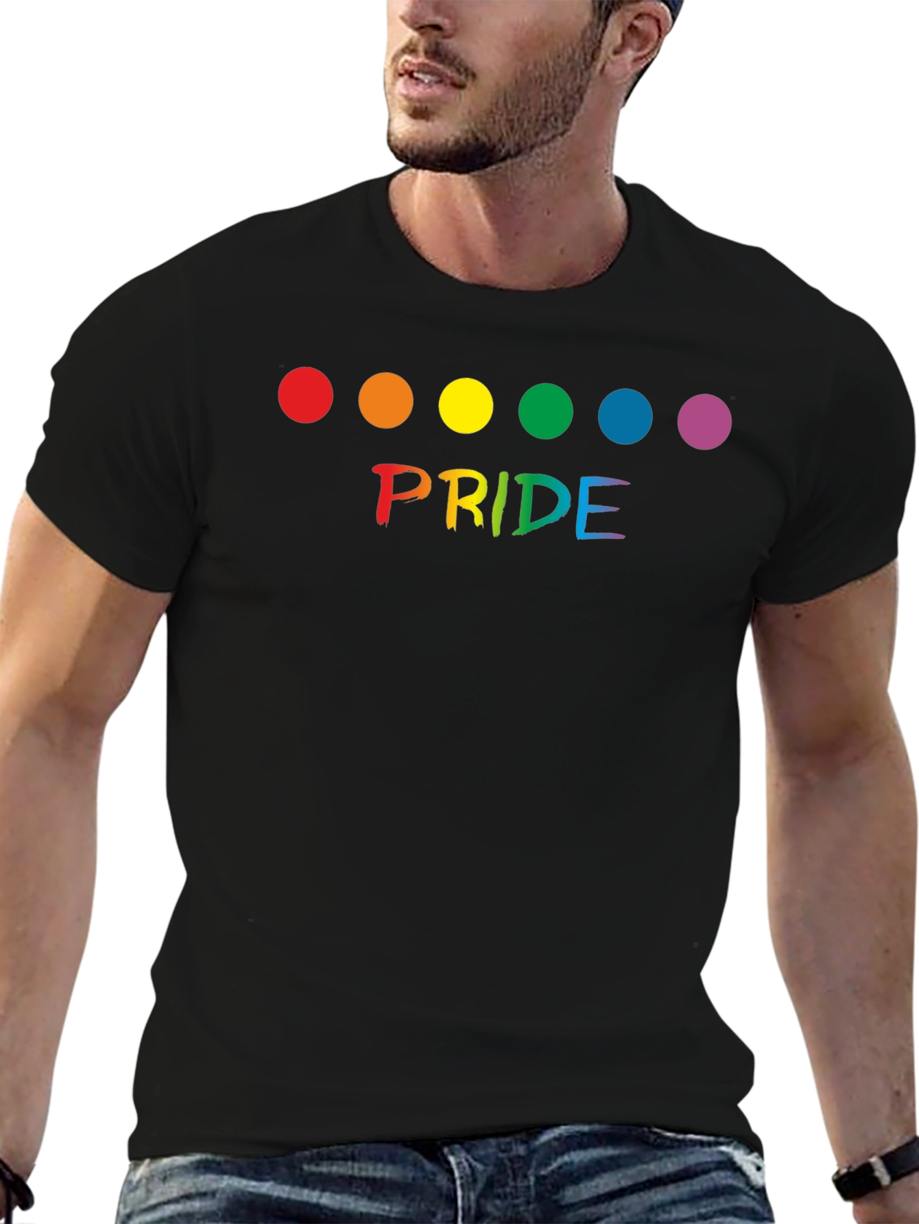 Pride Rainbow Dot Graphic T-Shirt - Unisex